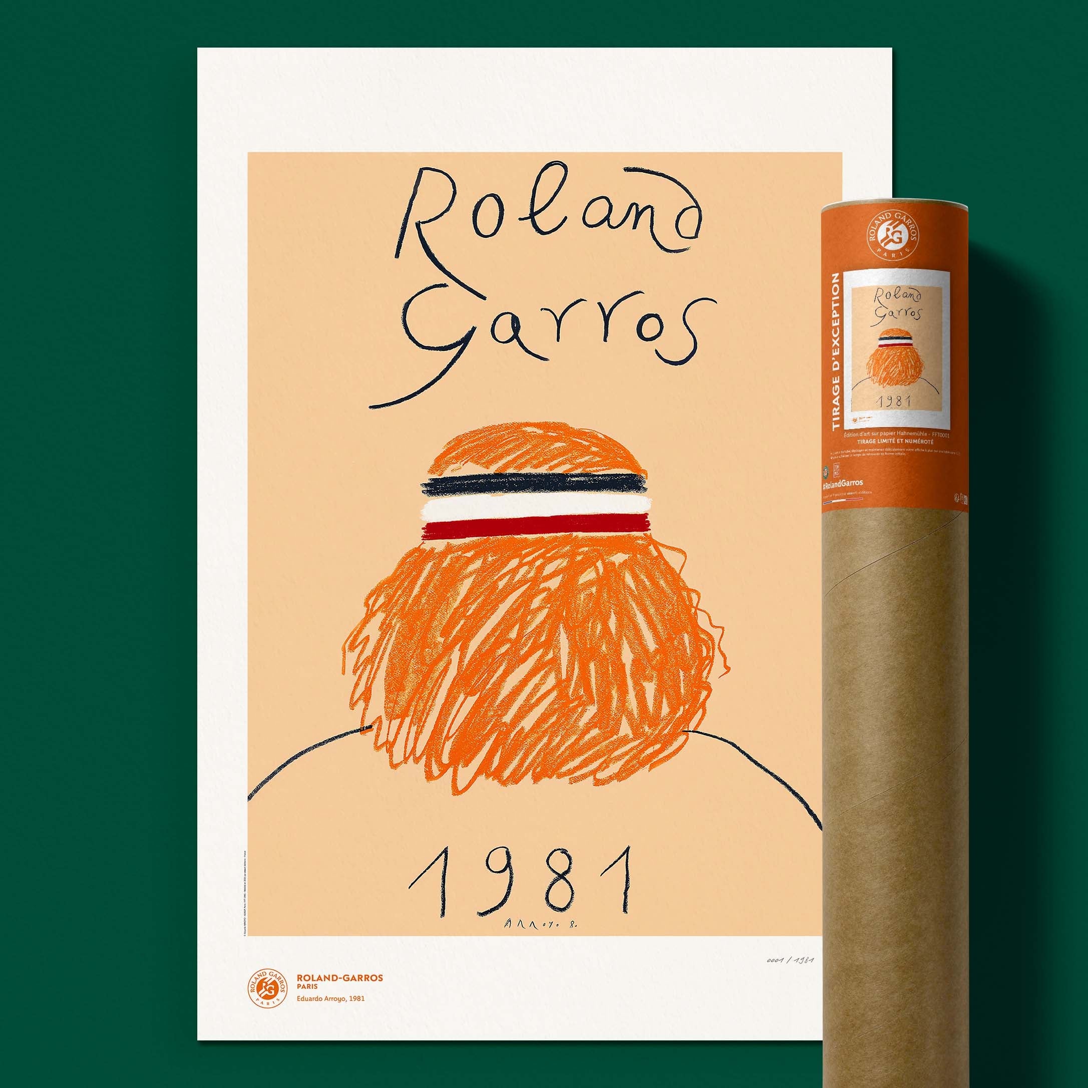ÉDITION LIMITÉE PREMIUM - Affiche Roland-Garros 1981 par Eduardo ARROYO