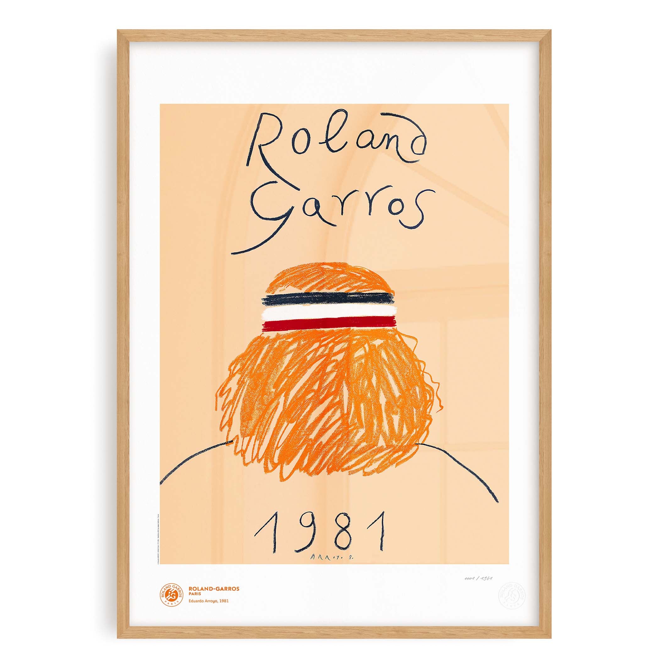 ÉDITION LIMITÉE PREMIUM - Affiche Roland-Garros 1981 par Eduardo ARROYO