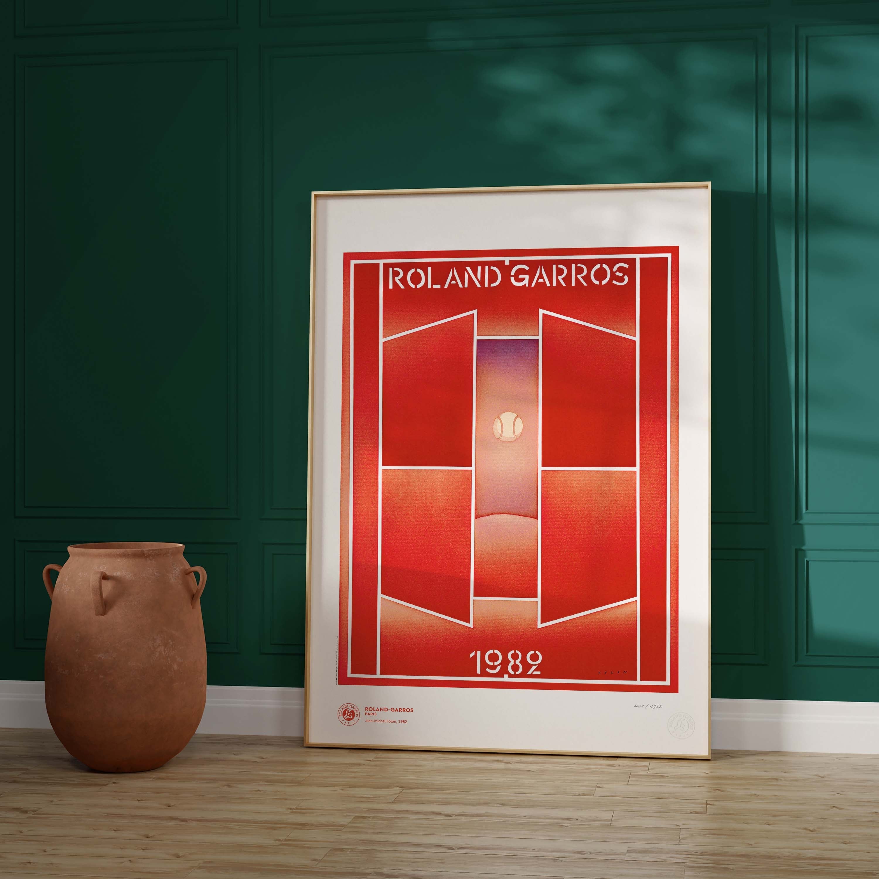 ÉDITION LIMITÉE PREMIUM - Affiche Roland-Garros 1982 par Jean-Michel FOLON