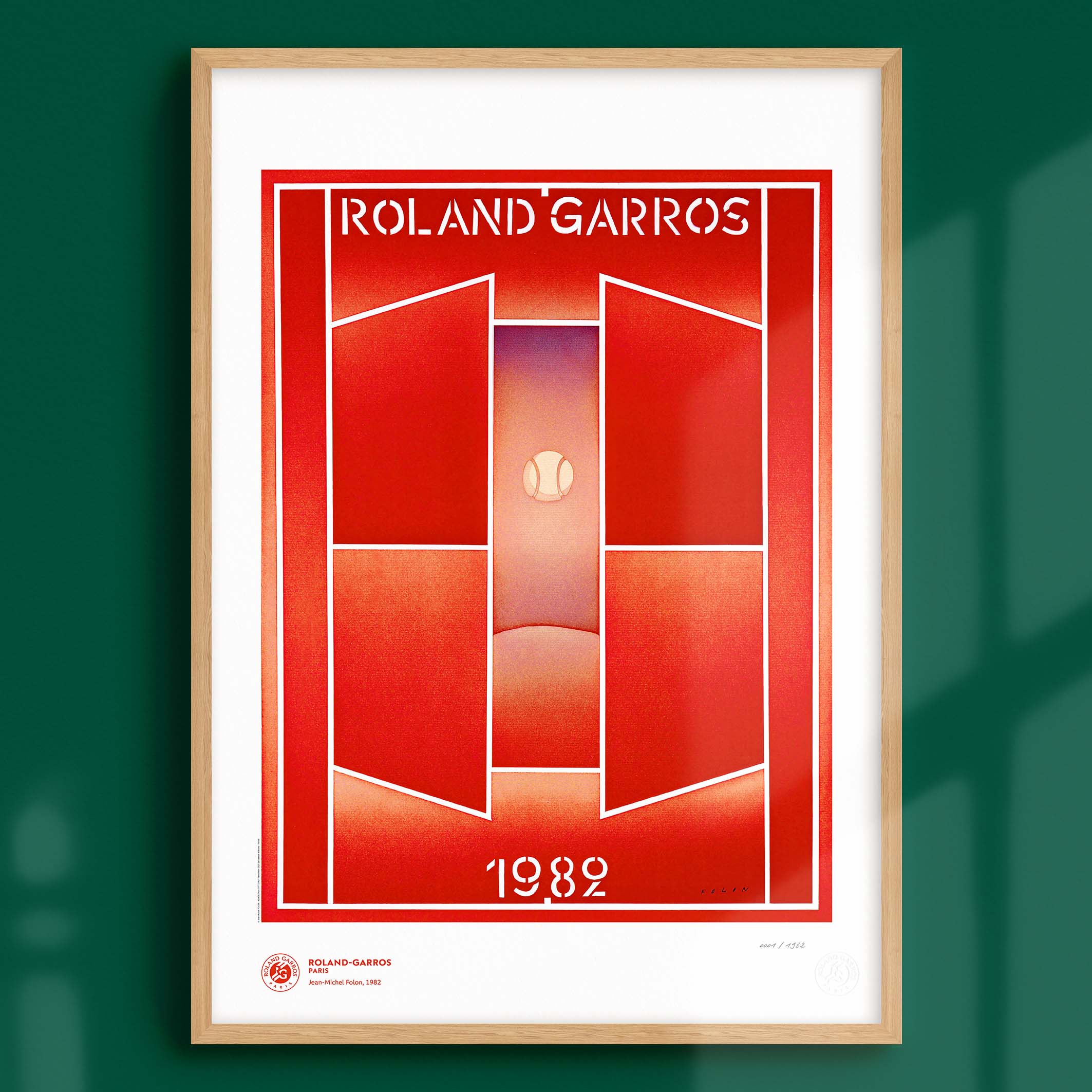 ÉDITION LIMITÉE PREMIUM - Affiche Roland-Garros 1982 par Jean-Michel FOLON