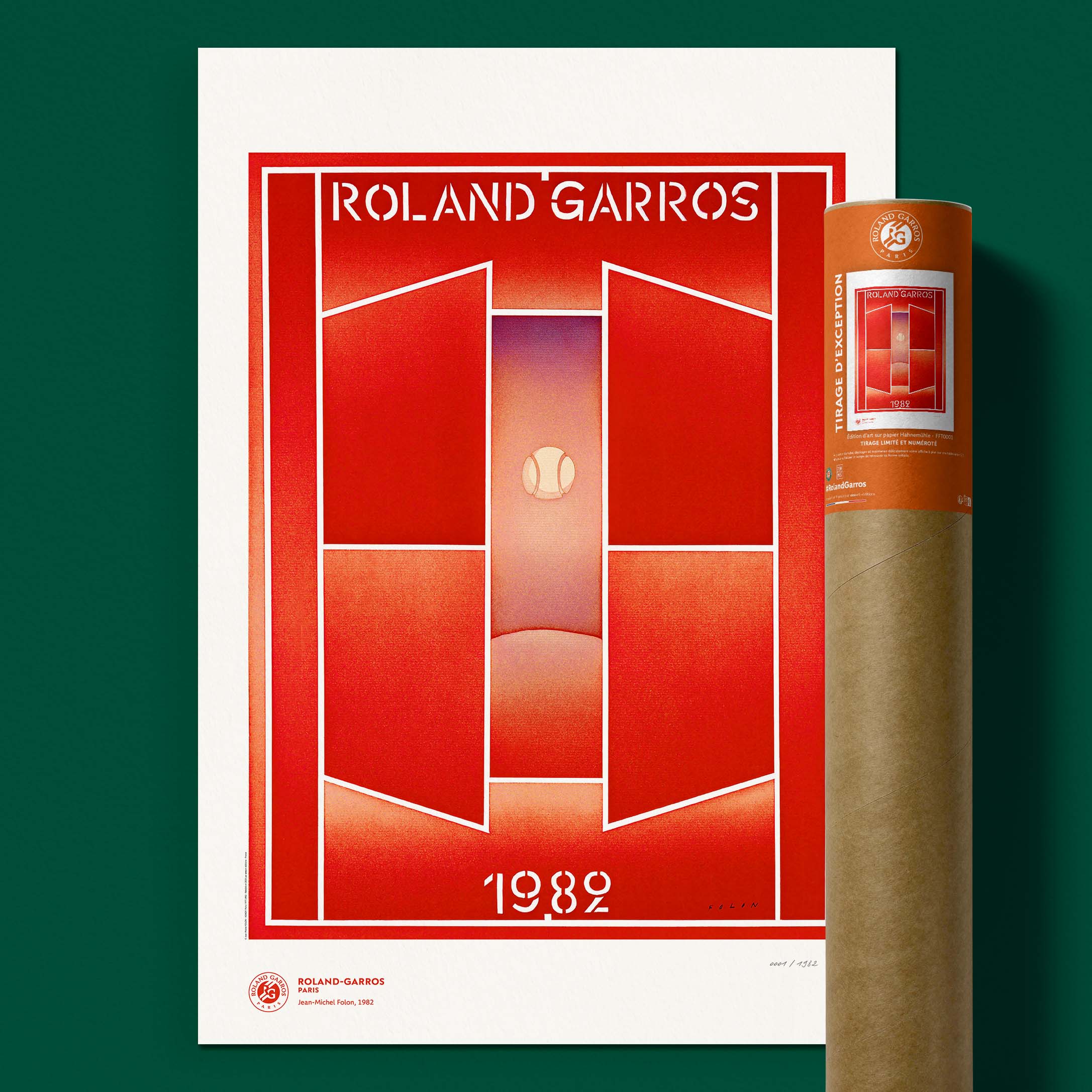ÉDITION LIMITÉE PREMIUM - Affiche Roland-Garros 1982 par Jean-Michel FOLON