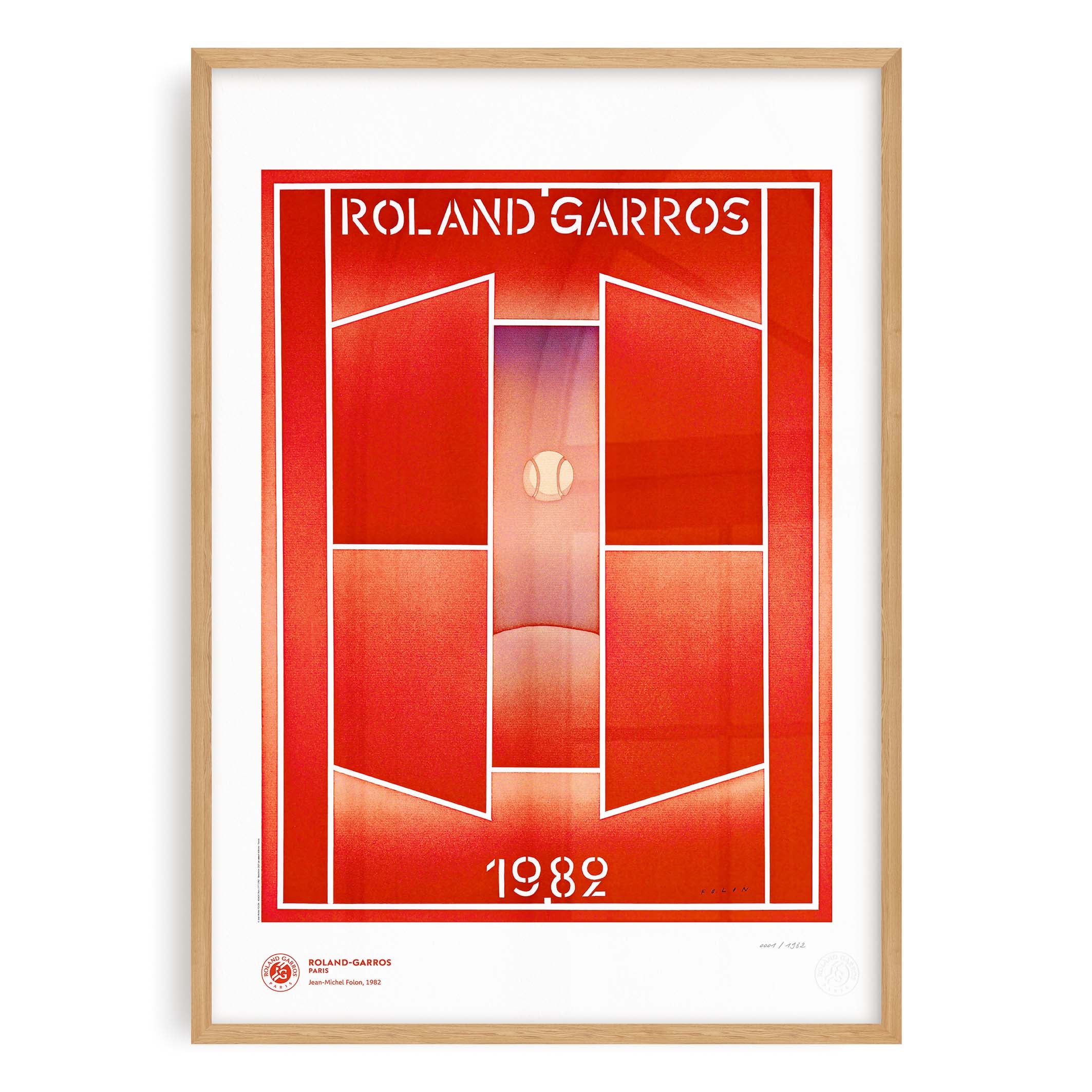 ÉDITION LIMITÉE PREMIUM - Affiche Roland-Garros 1982 par Jean-Michel FOLON