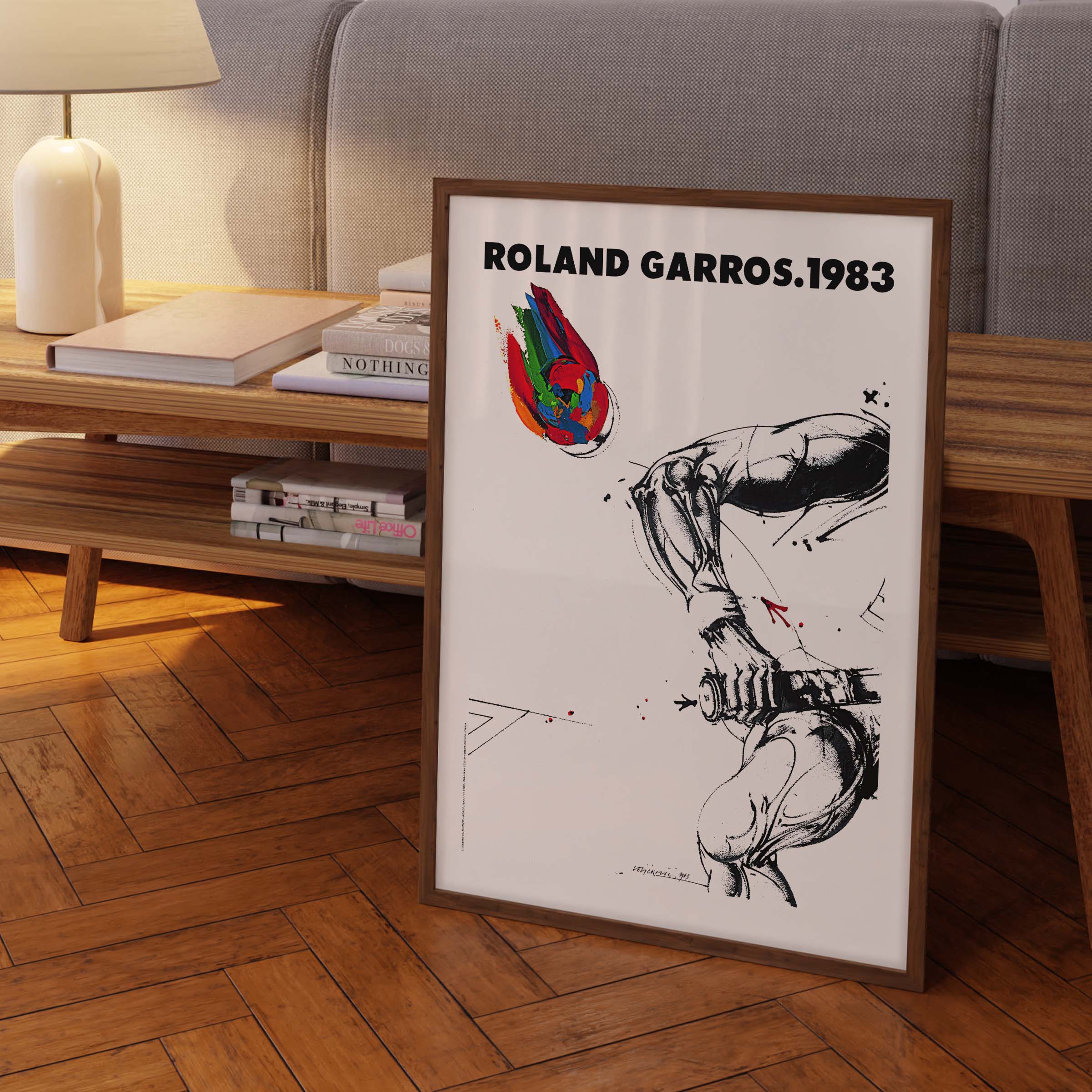 Affiche "Les Imparfaits" Roland-Garros 1983 par Vladimir VELICKOVIC
