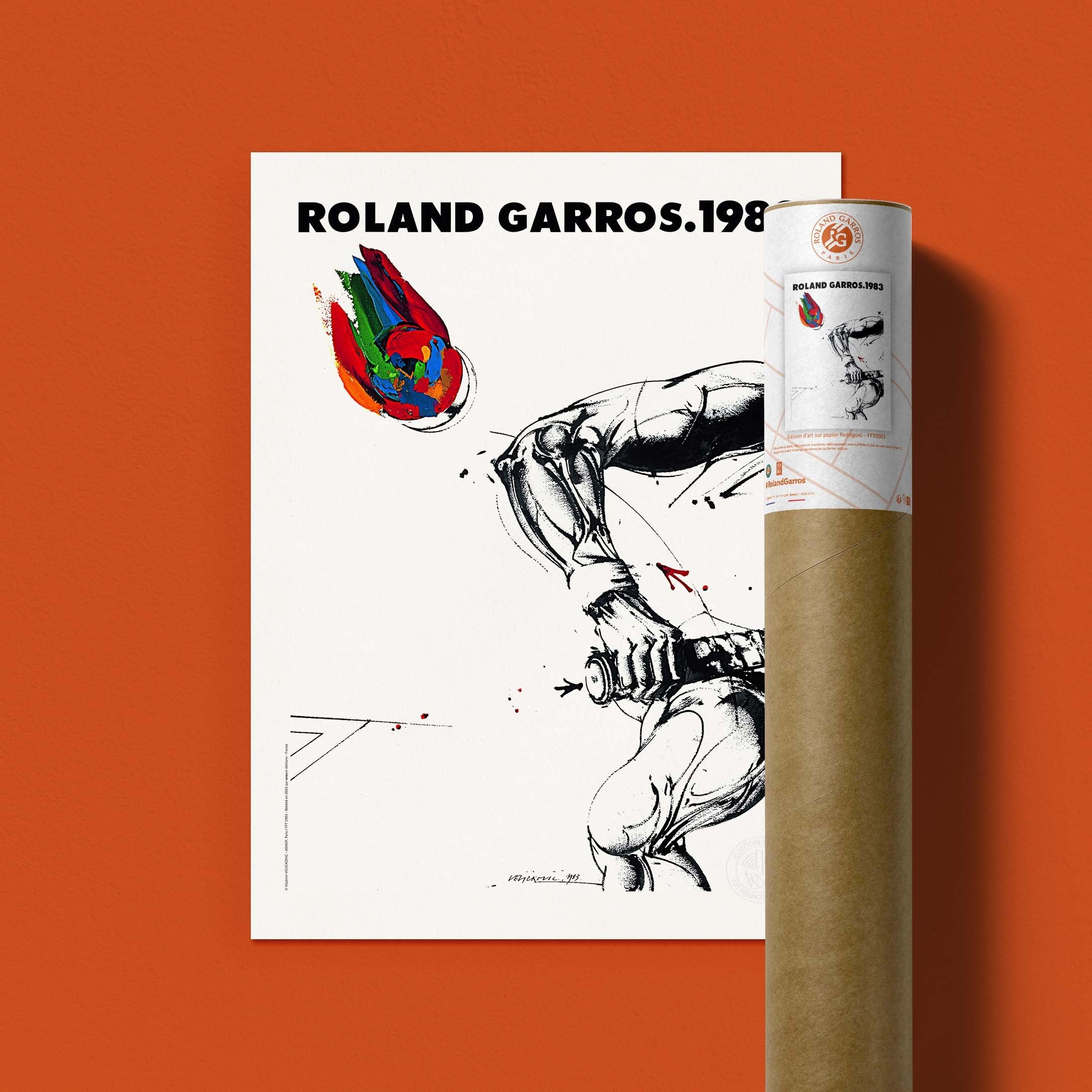 Affiche Roland-Garros 1983 par Vladimir VELICKOVIC