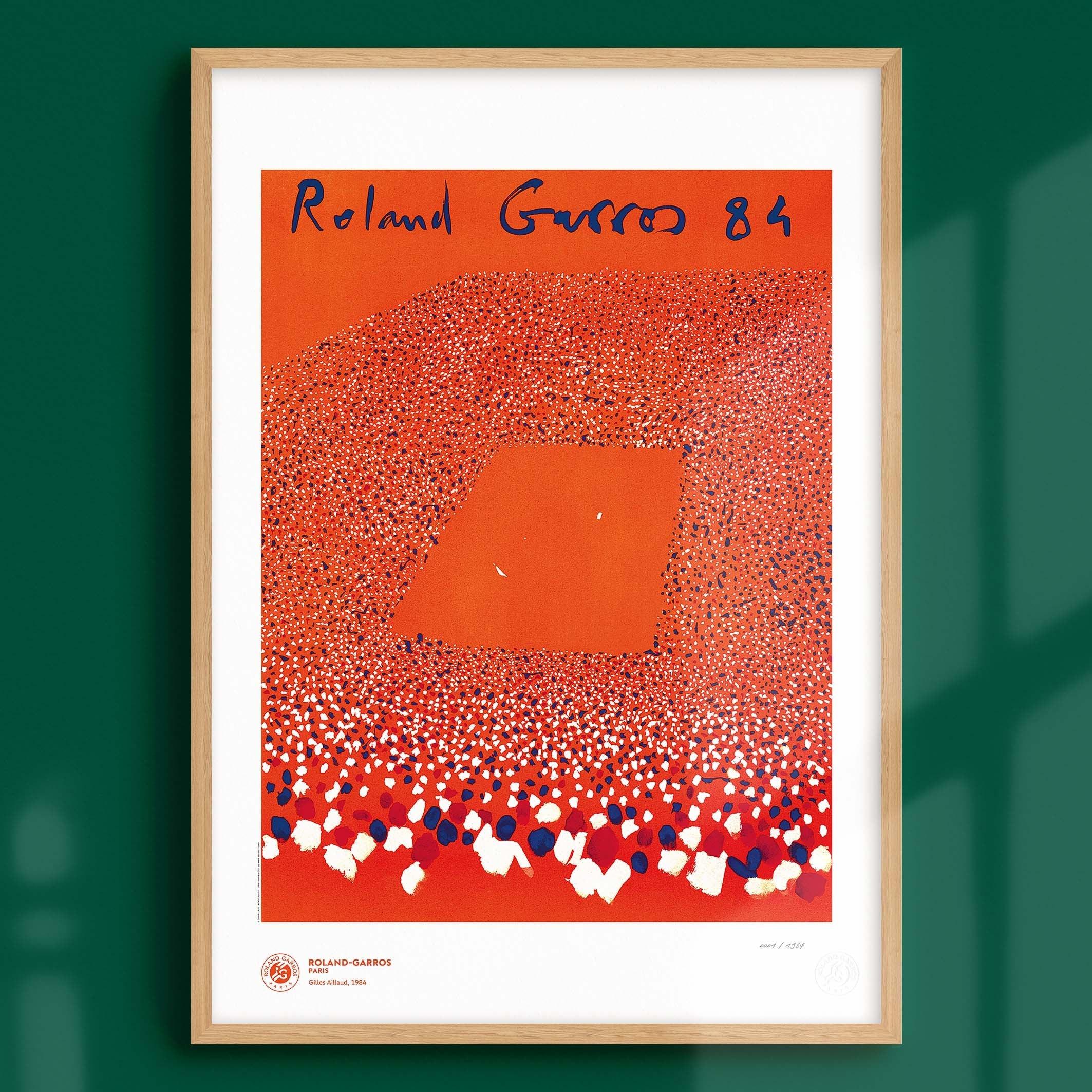 ÉDITION LIMITÉE PREMIUM - Affiche Roland-Garros 1984 par Gilles AILLAUD
