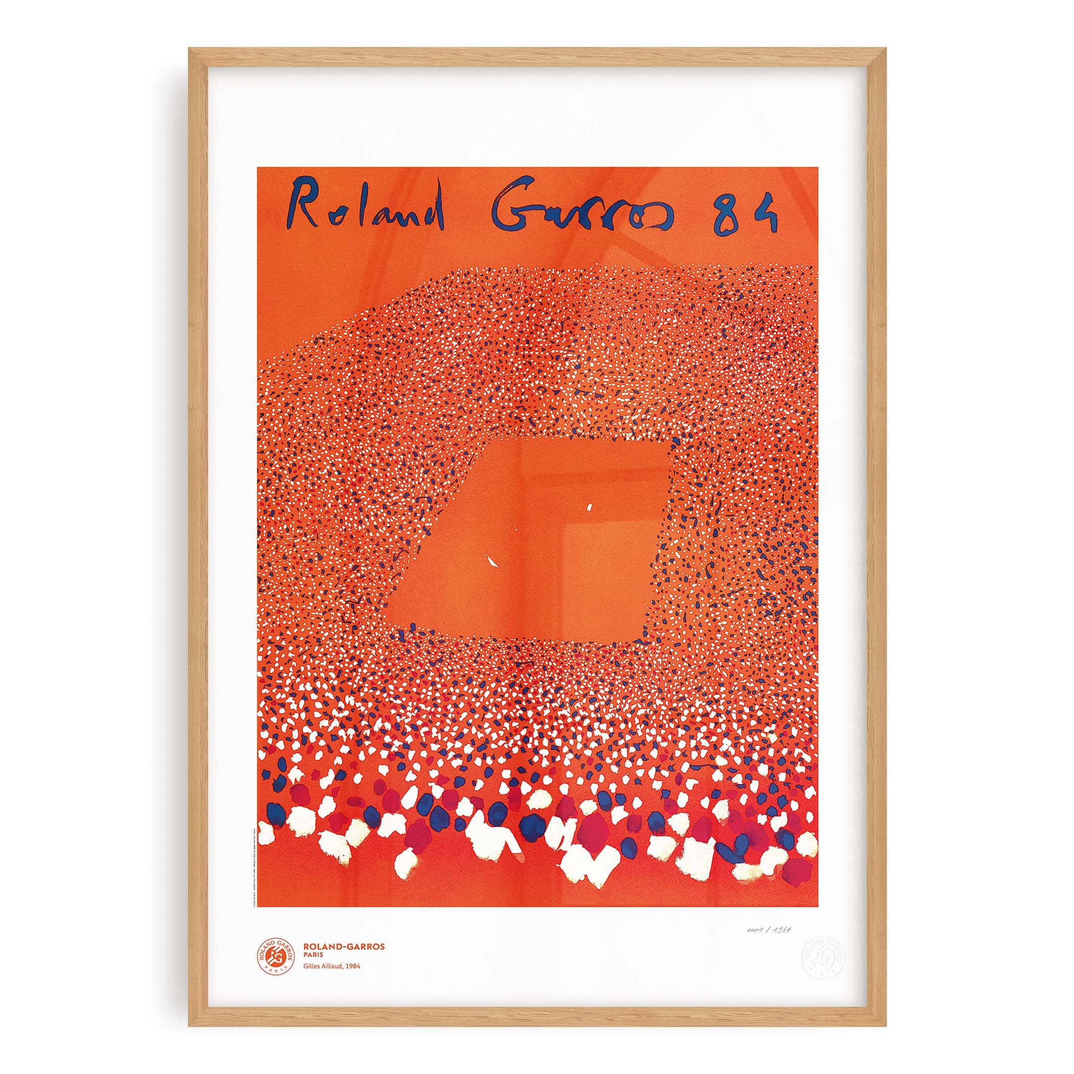 ÉDITION LIMITÉE PREMIUM - Affiche Roland-Garros 1984 par Gilles AILLAUD