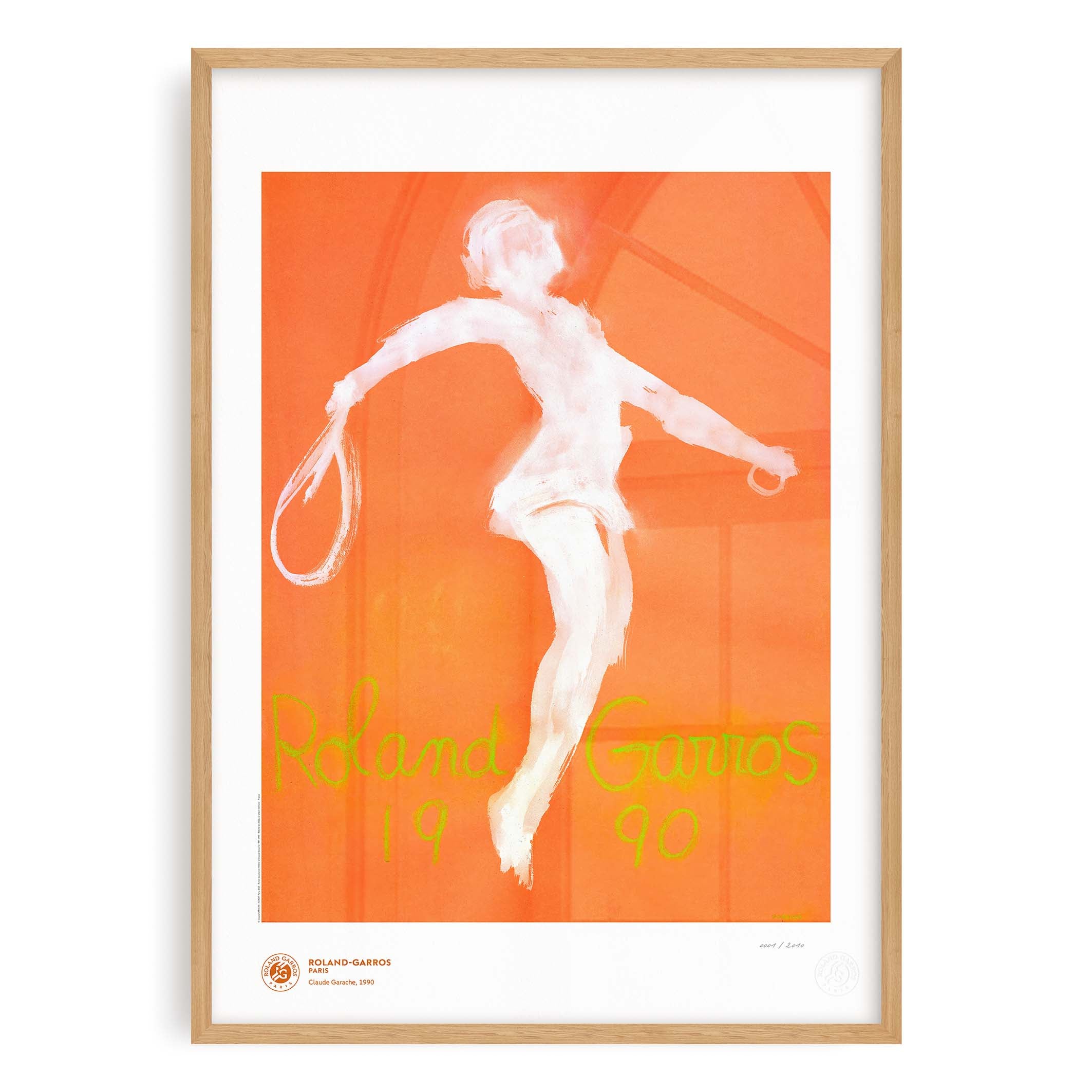 ÉDITION LIMITÉE PREMIUM - Affiche Roland-Garros 1990 par Claude GARACHE