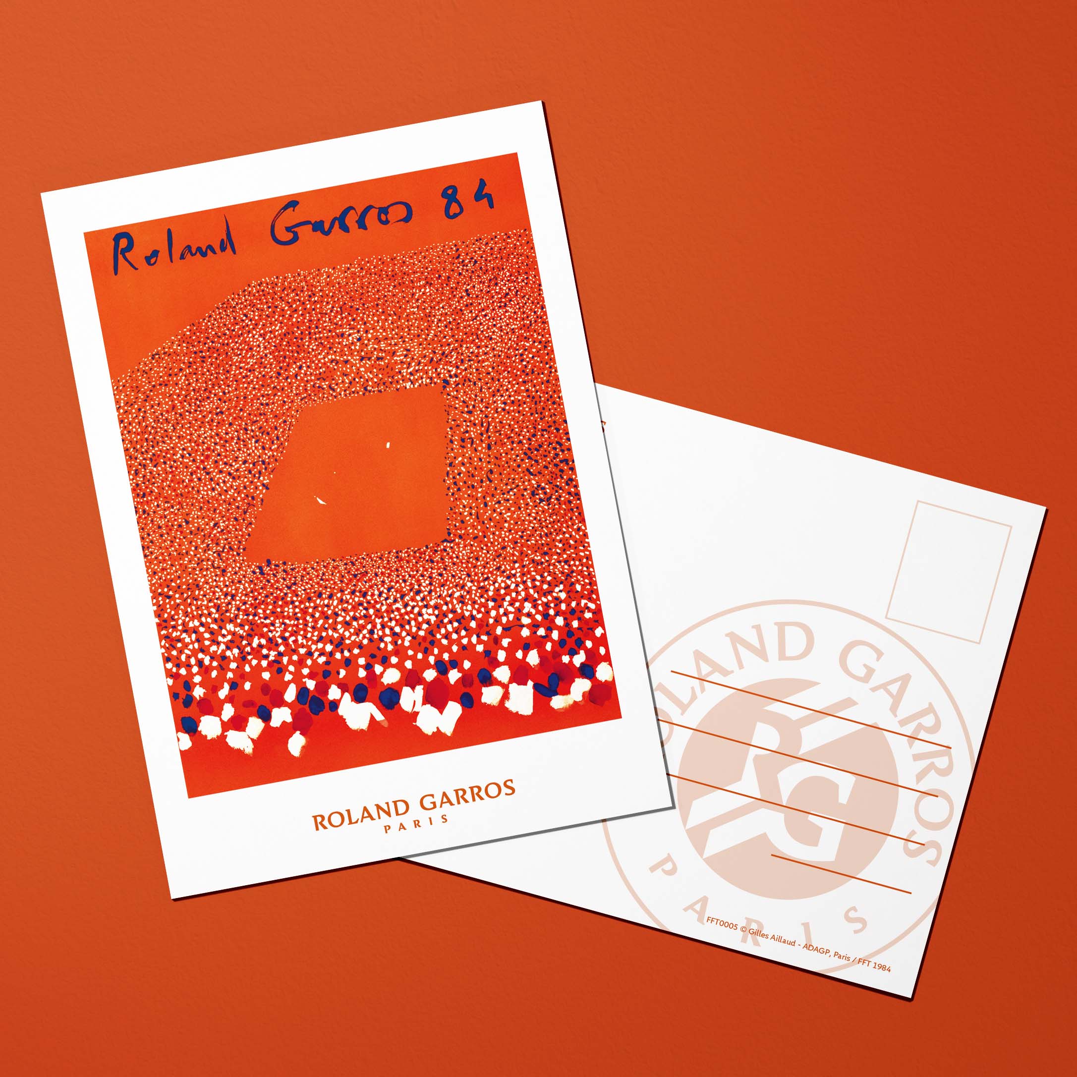 Cartolina Roland-Garros 1984 di Gilles AILLAUD