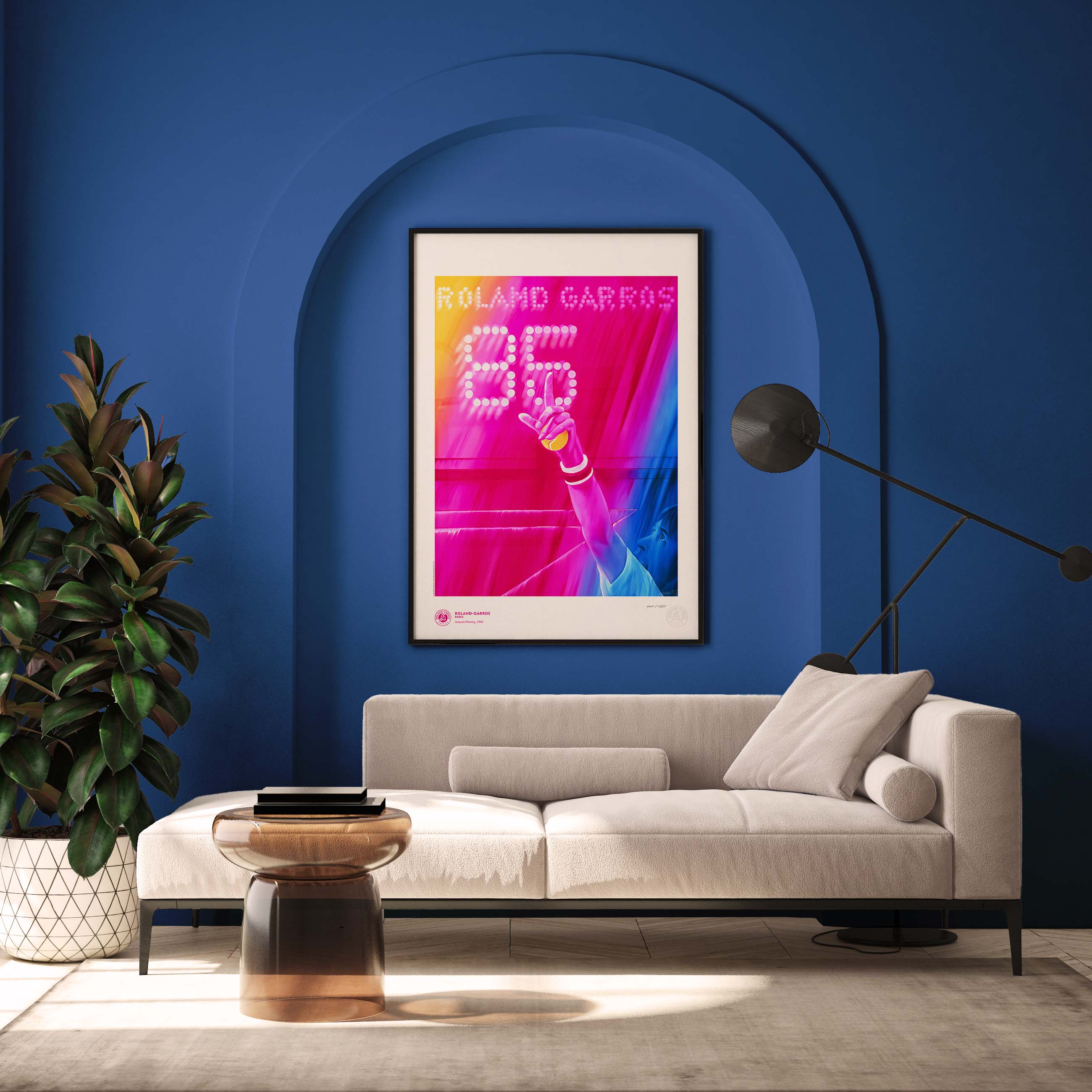 ÉDITION LIMITÉE PREMIUM - Affiche Roland-Garros 1985 par Jacques MONORY