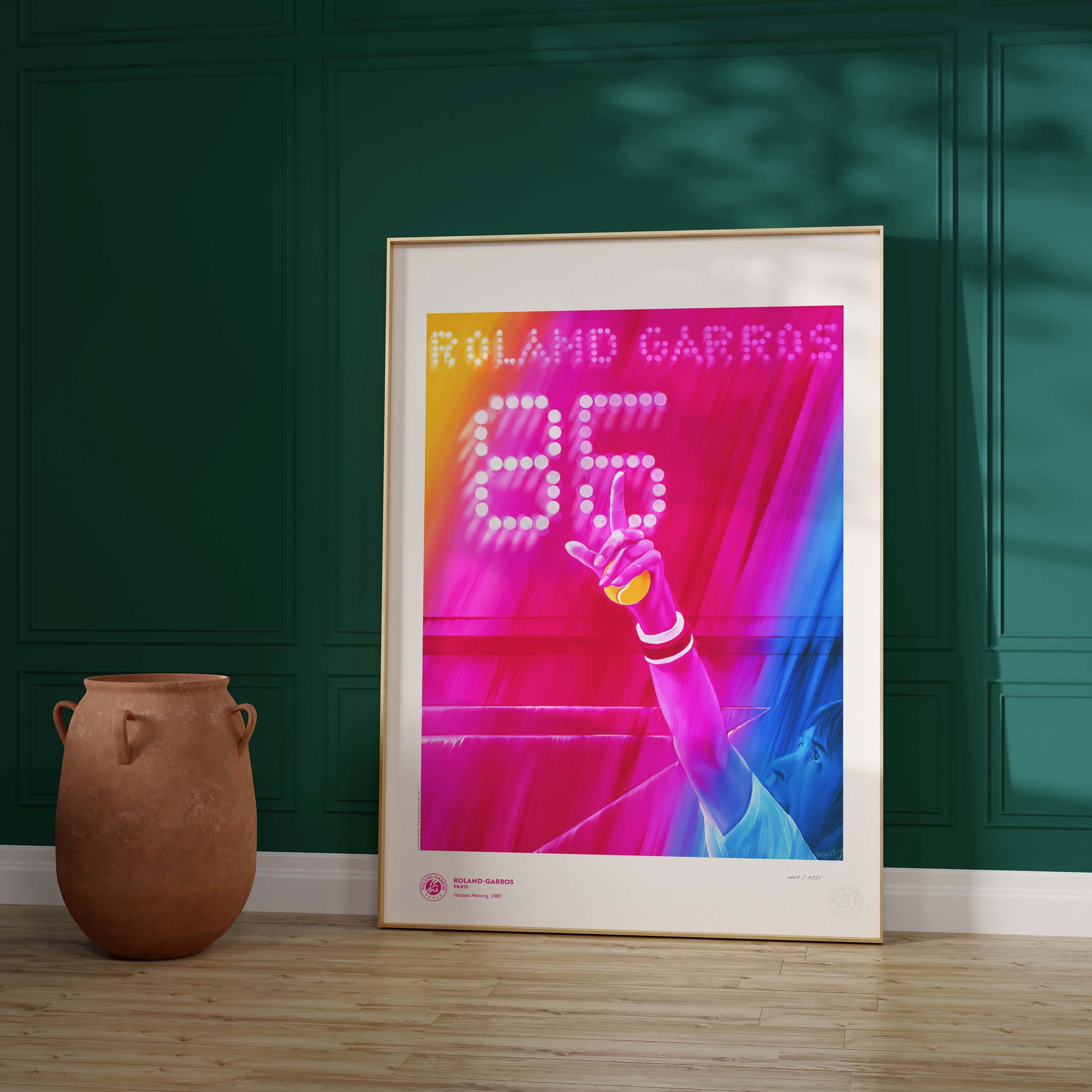 ÉDITION LIMITÉE PREMIUM - Affiche Roland-Garros 1985 par Jacques MONORY