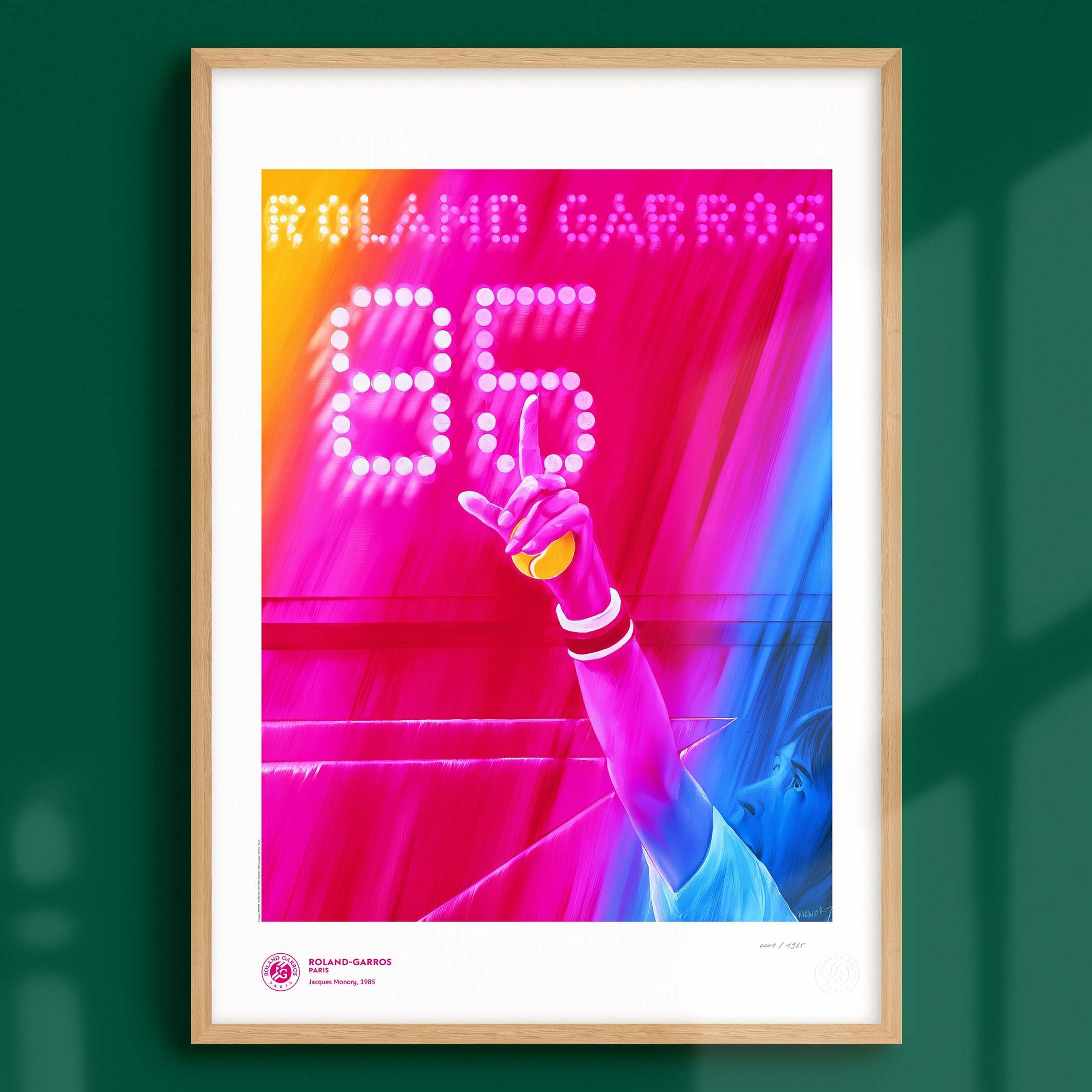 ÉDITION LIMITÉE PREMIUM - Affiche Roland-Garros 1985 par Jacques MONORY