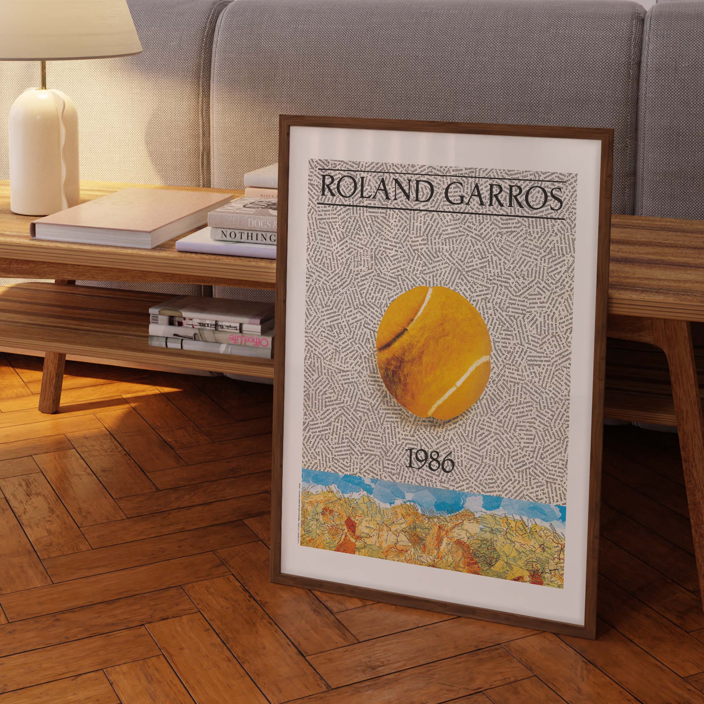 Affiche "Les Imparfaits" Roland-Garros 1986 par Jiri KOLAR