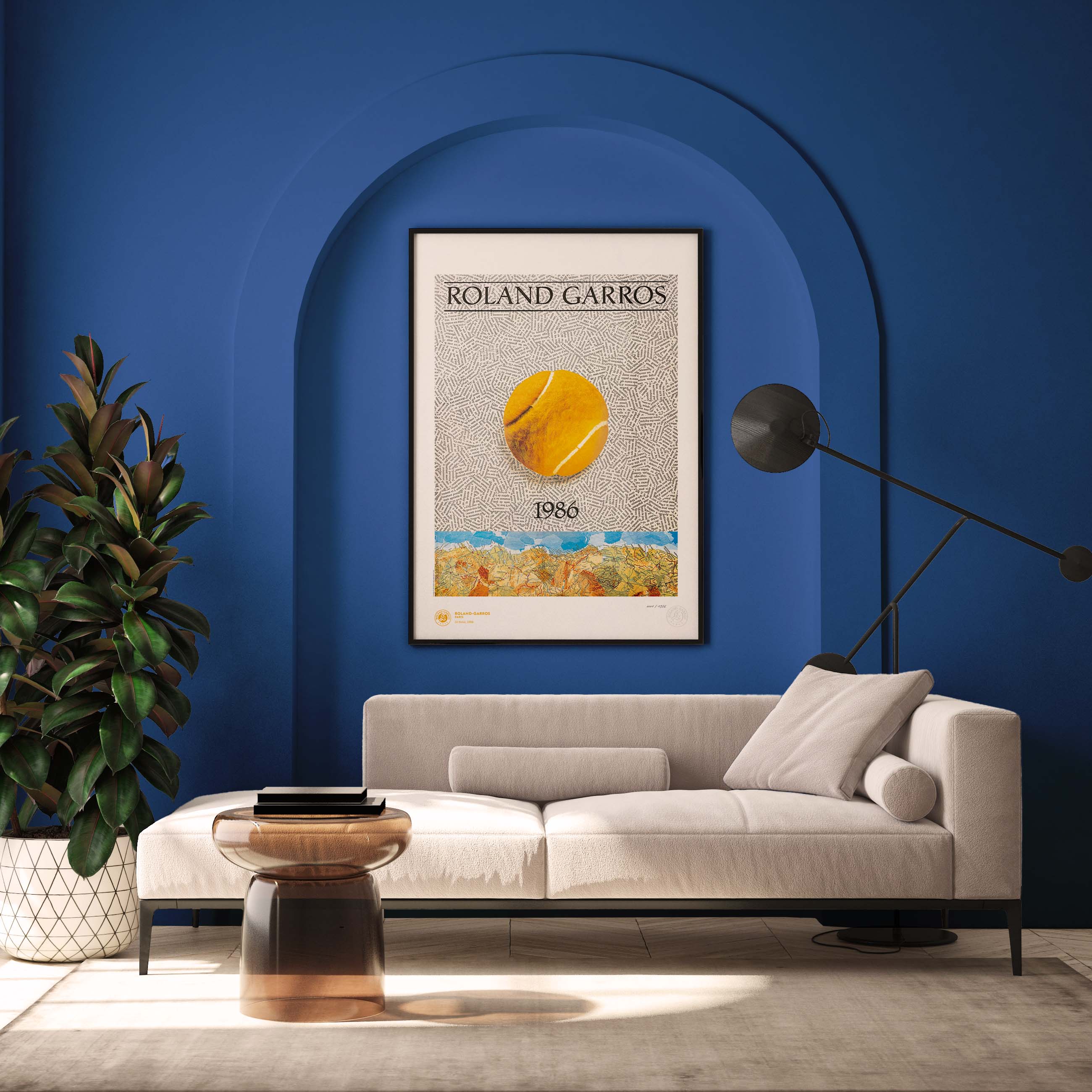 ÉDITION LIMITÉE PREMIUM - Affiche Roland-Garros 1986 par Jiri KOLAR