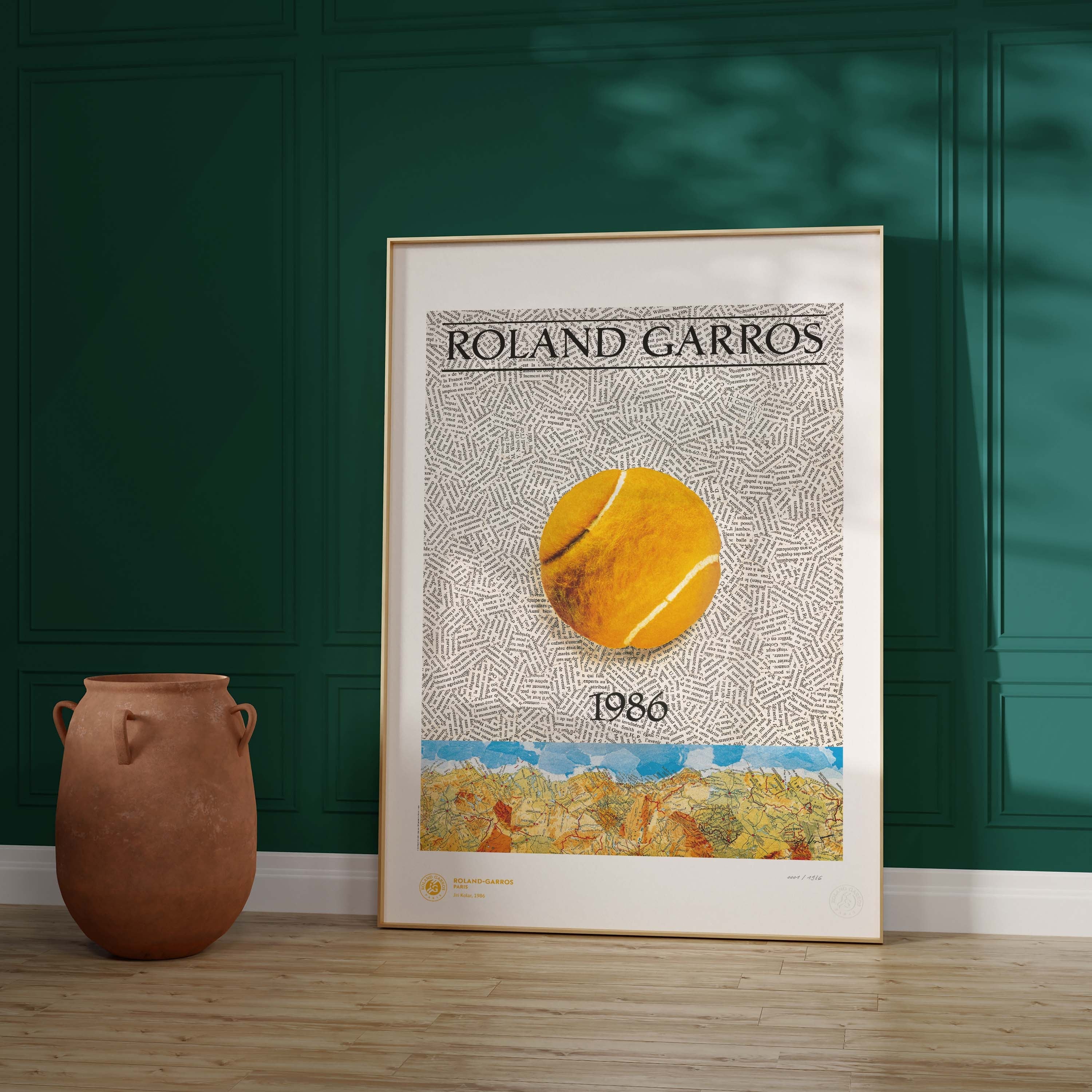 ÉDITION LIMITÉE PREMIUM - Affiche Roland-Garros 1986 par Jiri KOLAR