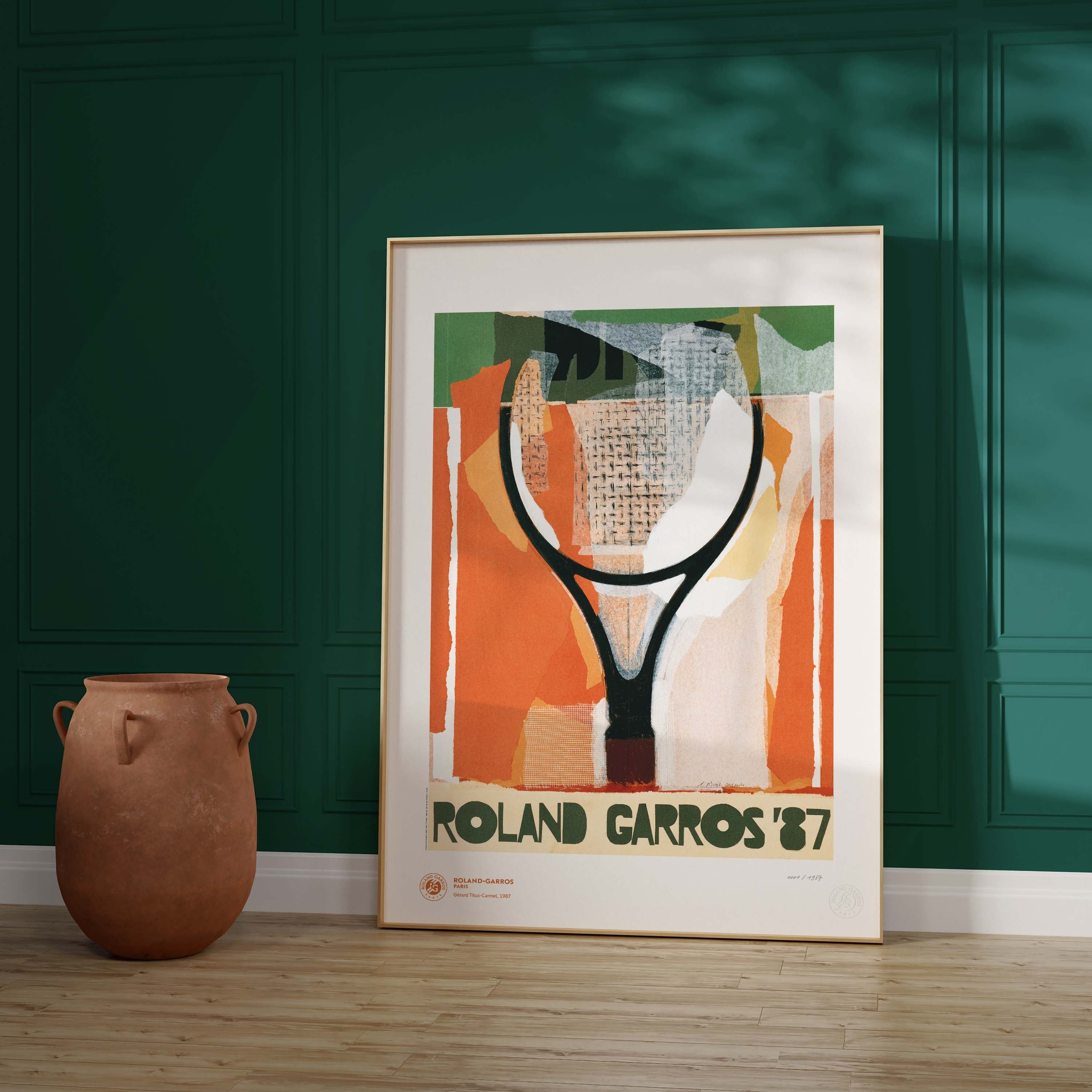 ÉDITION LIMITÉE PREMIUM - Affiche Roland-Garros 1987 par Gérard TITUS-CARMEL