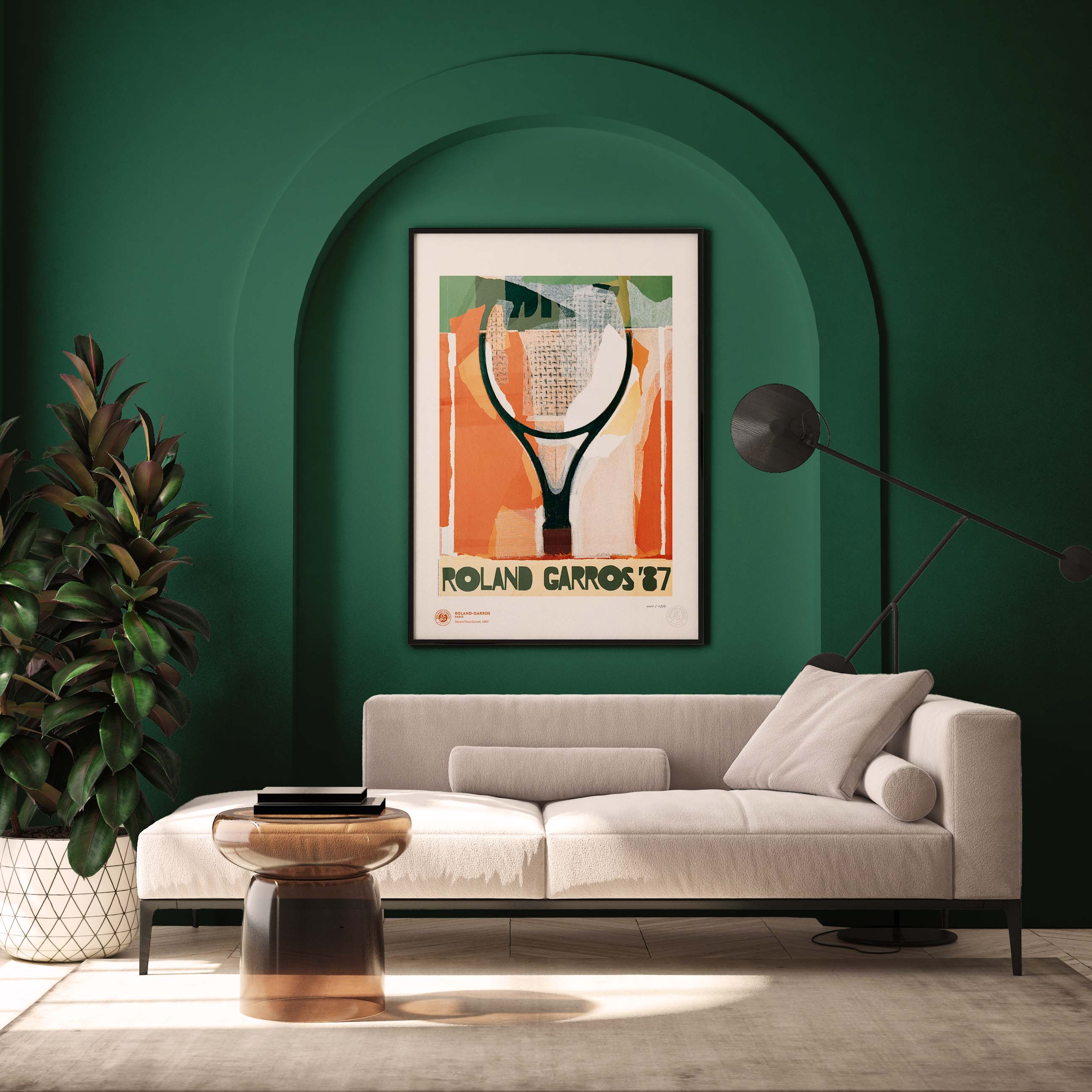 ÉDITION LIMITÉE PREMIUM - Affiche Roland-Garros 1987 par Gérard TITUS-CARMEL