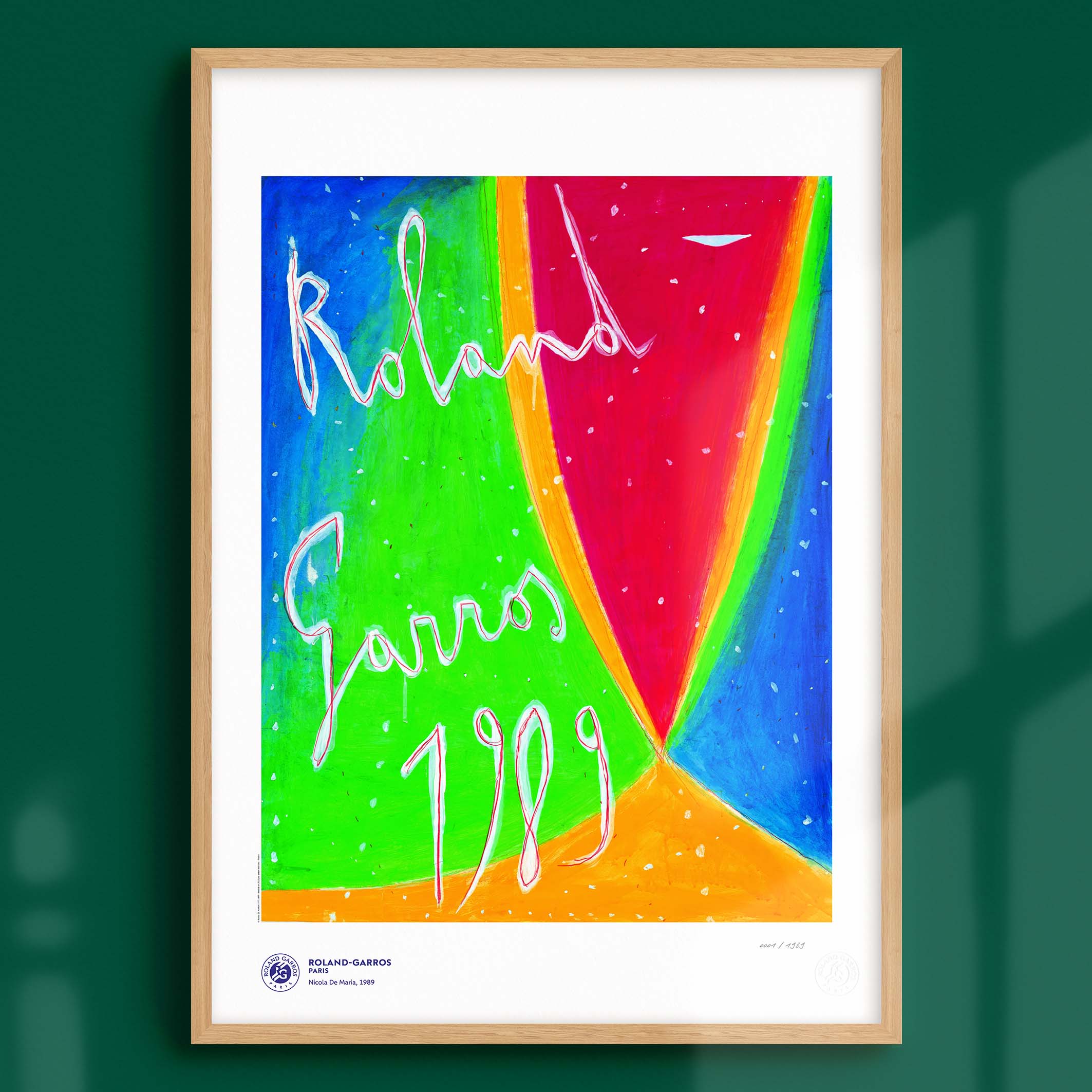 ÉDITION LIMITÉE PREMIUM - Affiche Roland-Garros 1989 par Nicola DE MARIA