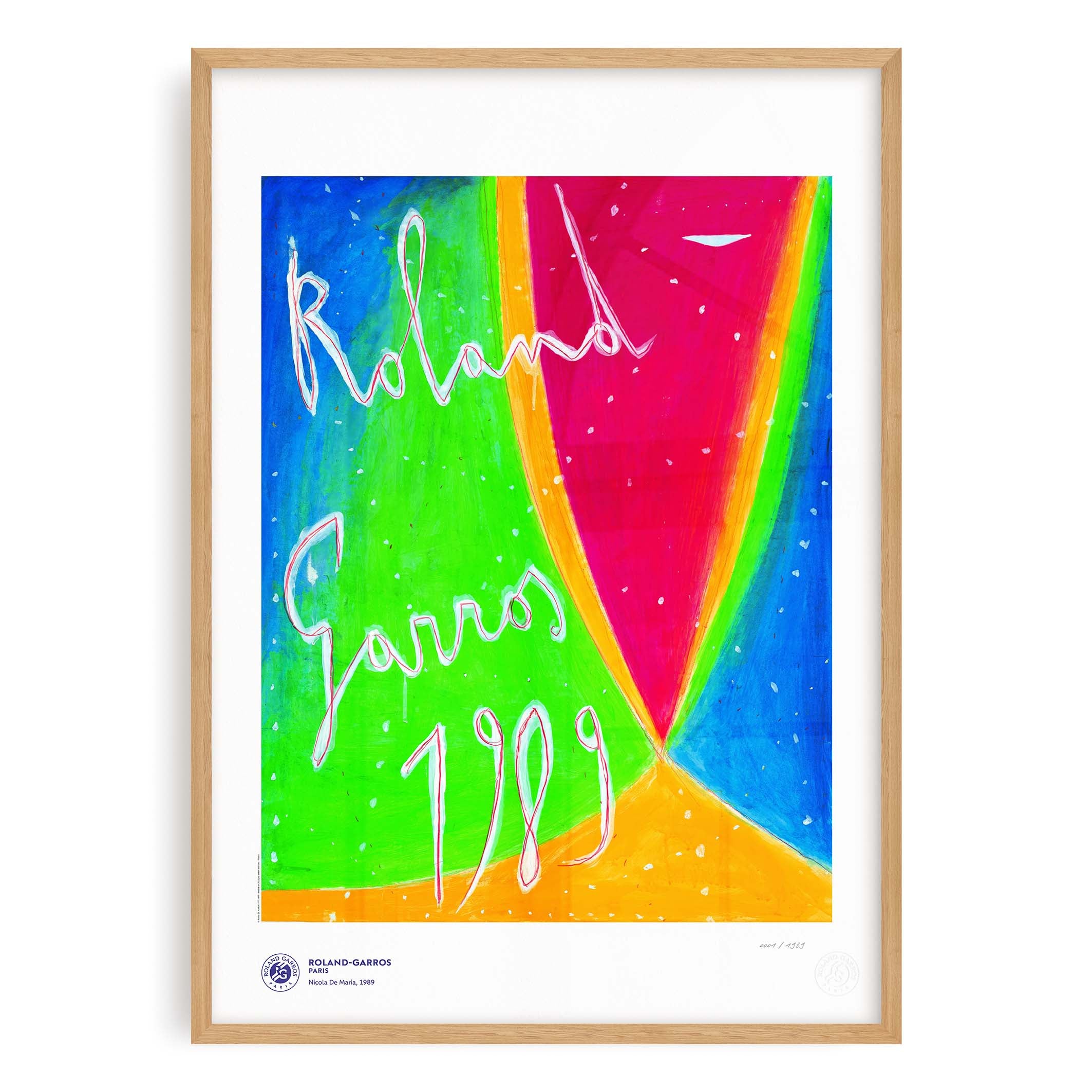 ÉDITION LIMITÉE PREMIUM - Affiche Roland-Garros 1989 par Nicola DE MARIA