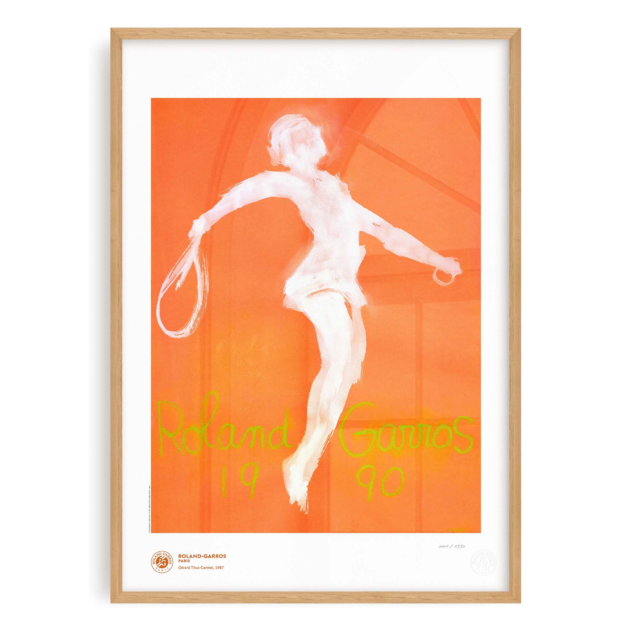 ÉDITION LIMITÉE PREMIUM - Affiche Roland-Garros 1990 par Claude GARACHE