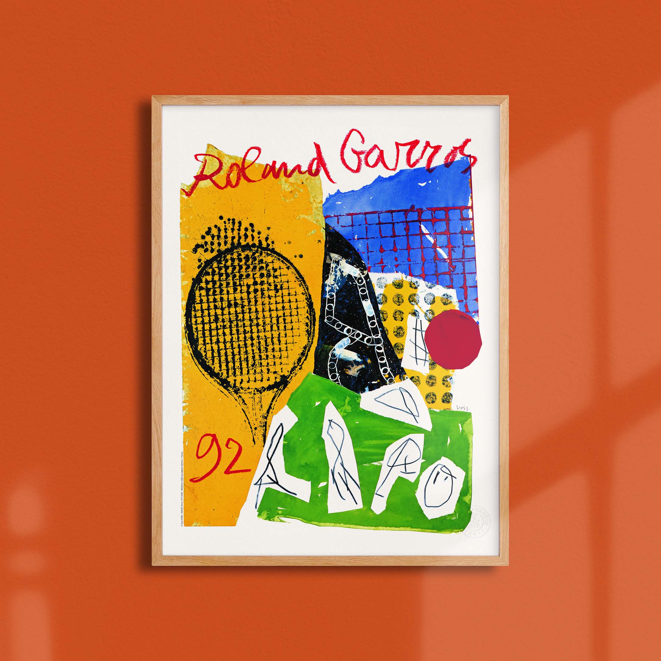 Affiche Roland-Garros 1992 par Jan VOSS