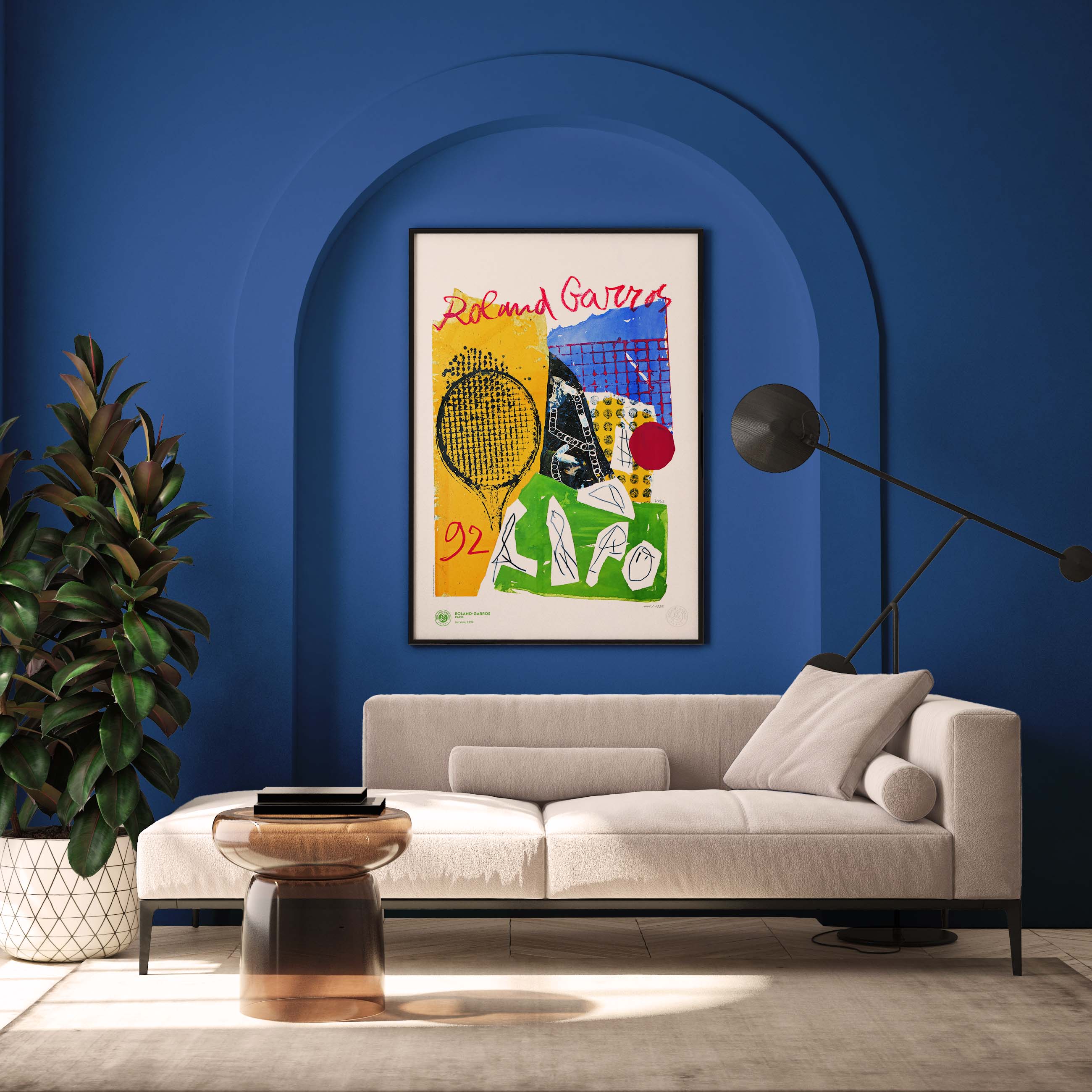 ÉDITION LIMITÉE PREMIUM - Affiche Roland-Garros 1992 par Jan VOSS