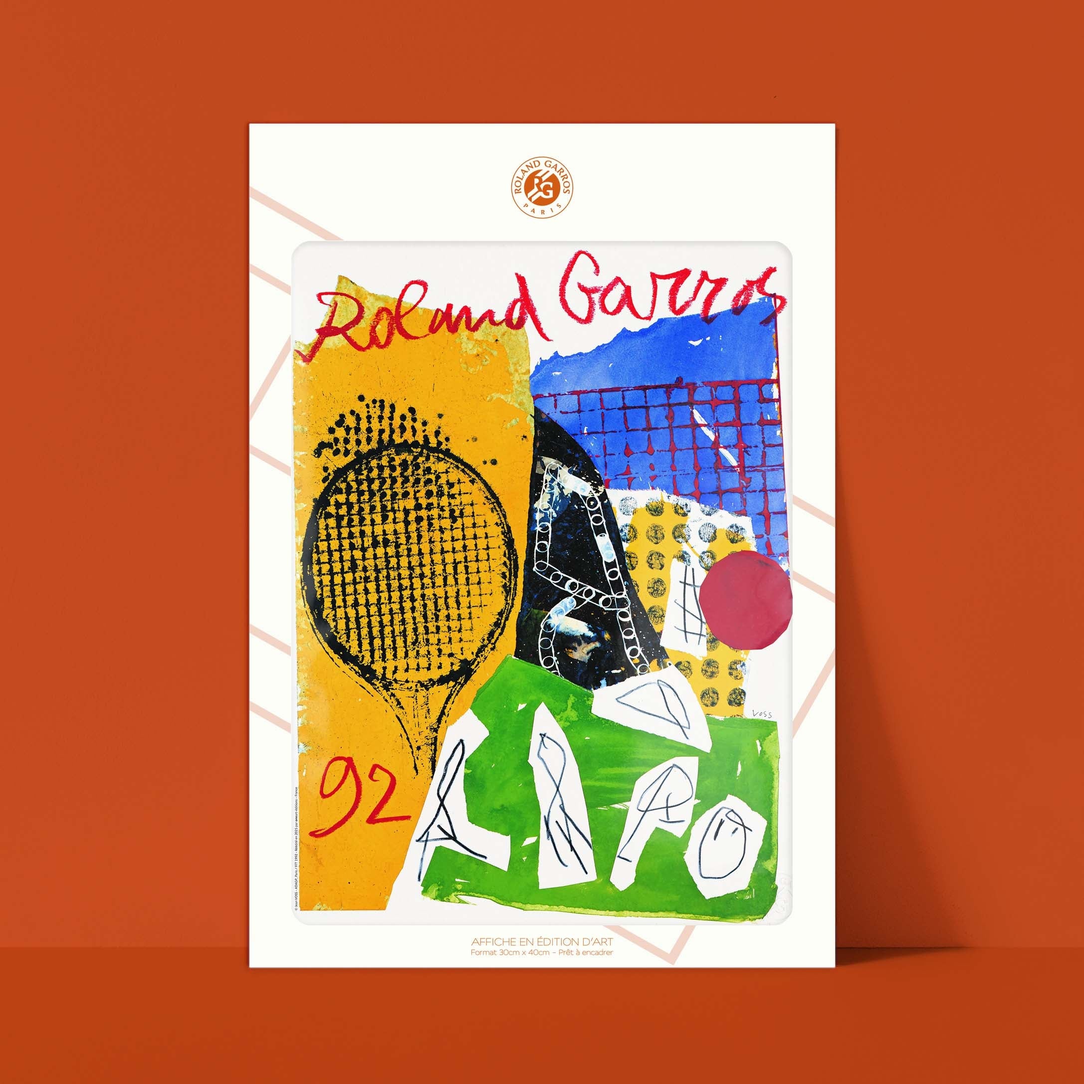Affiche Roland-Garros 1992 par Jan VOSS