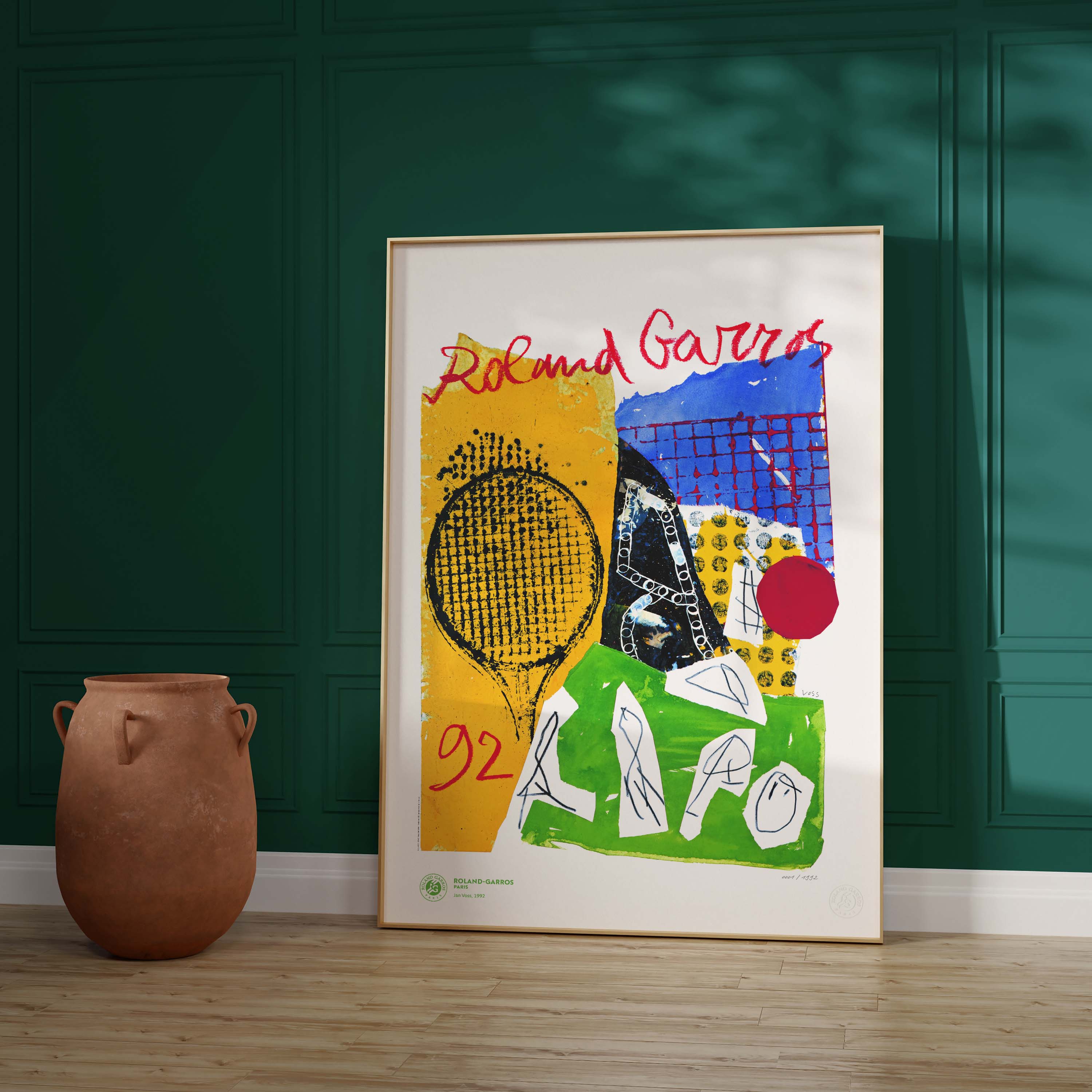 ÉDITION LIMITÉE PREMIUM - Affiche Roland-Garros 1992 par Jan VOSS