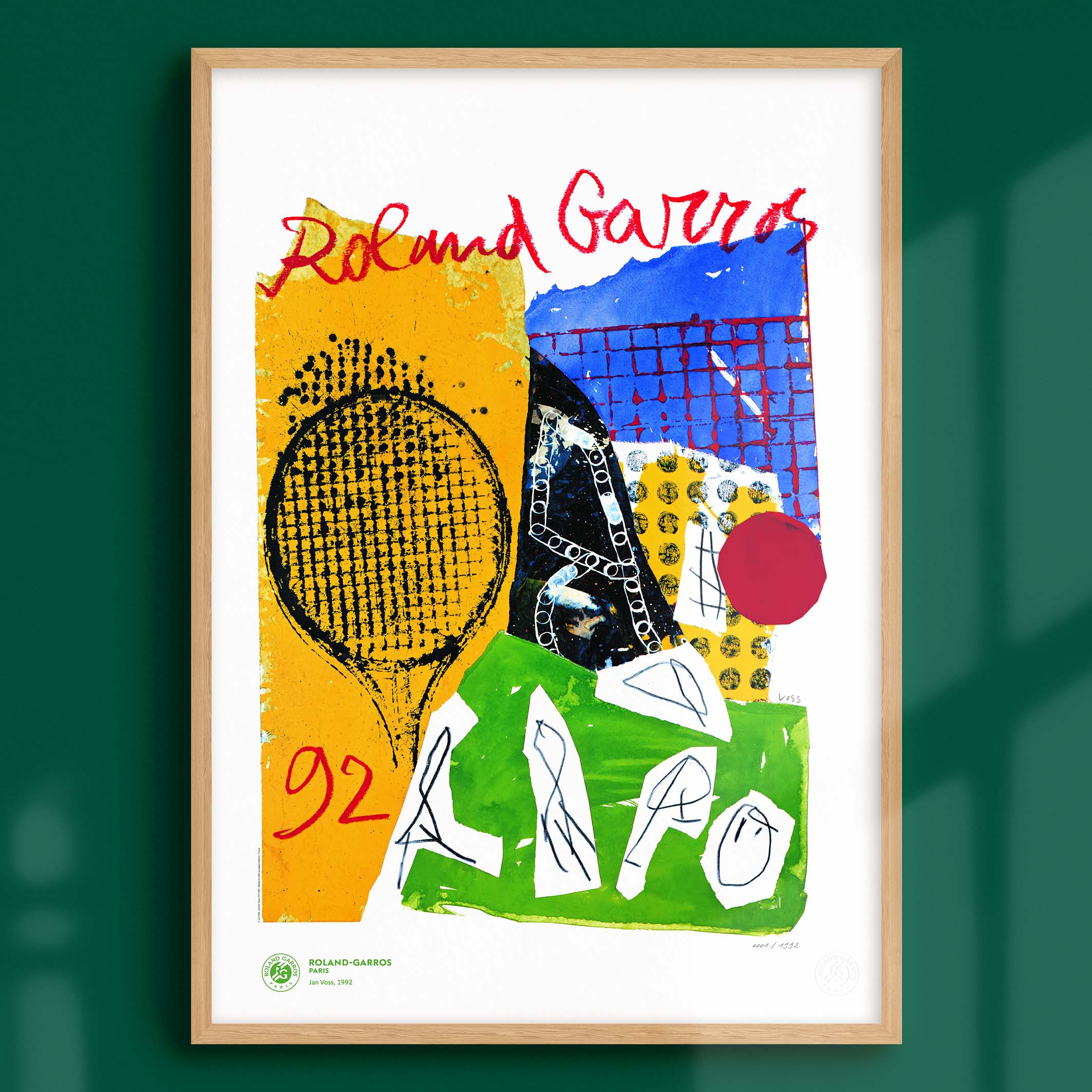 ÉDITION LIMITÉE PREMIUM - Affiche Roland-Garros 1992 par Jan VOSS