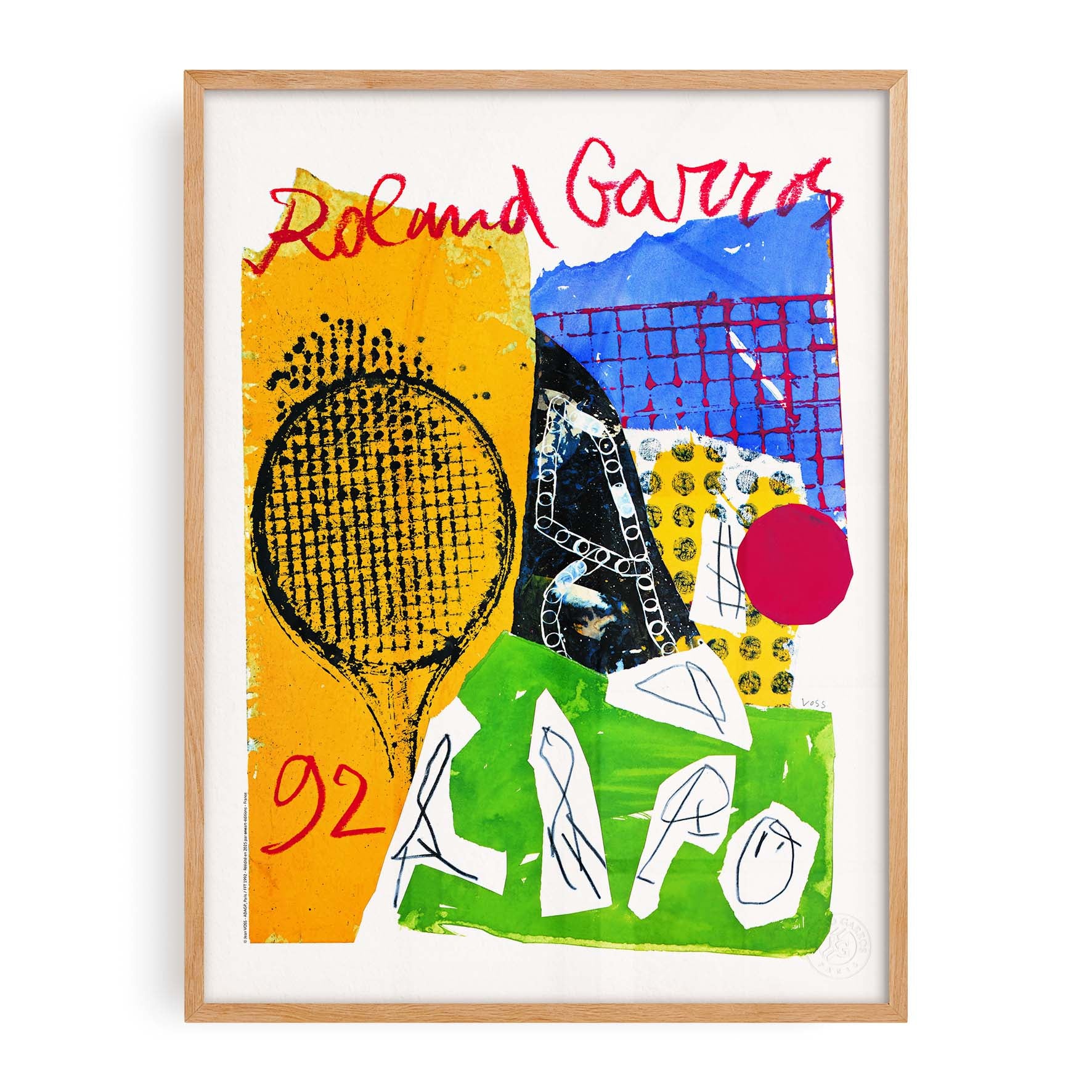 Affiche Roland-Garros 1992 par Jan VOSS