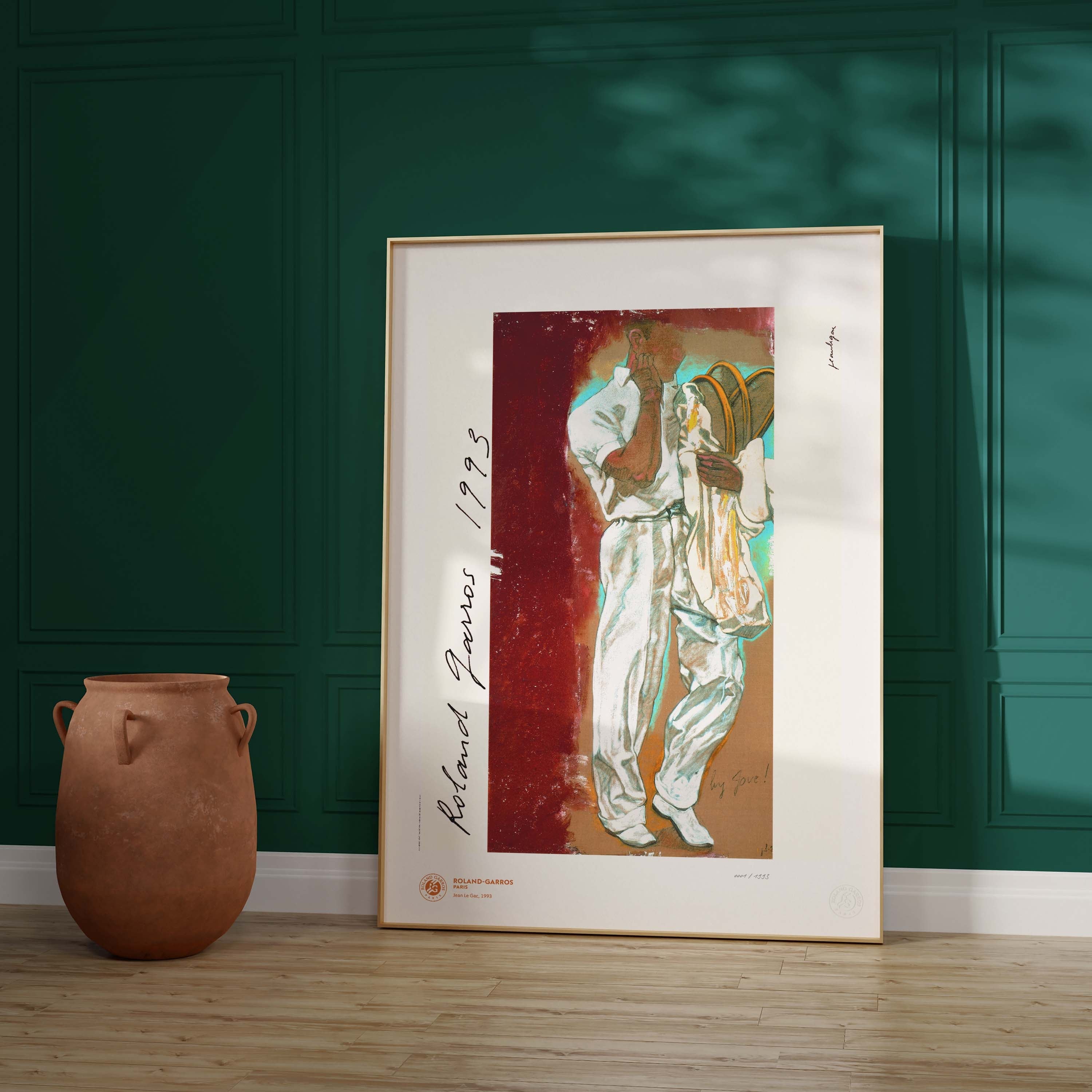 ÉDITION LIMITÉE PREMIUM - Affiche Roland-Garros 1993 par Jean LE GAC