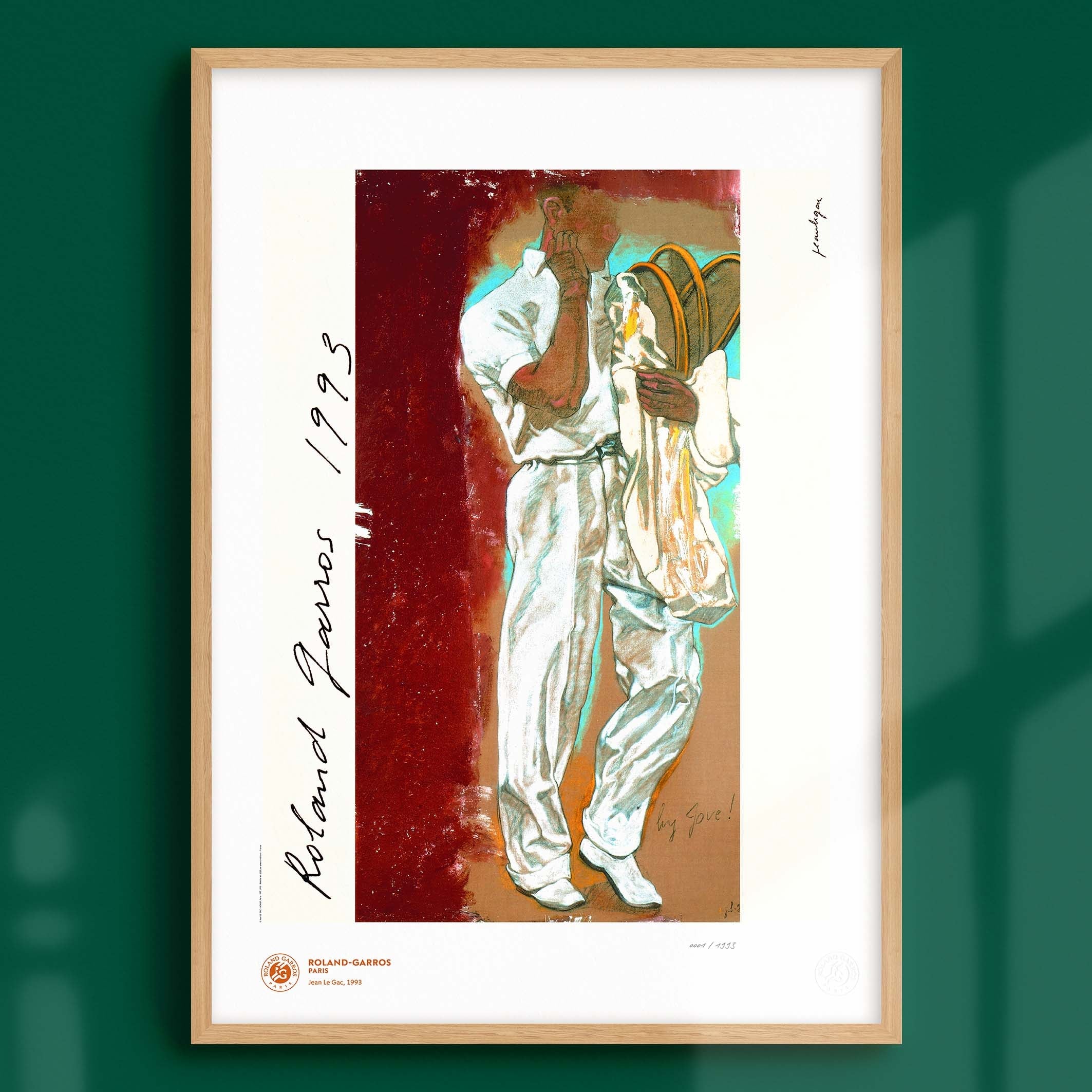 ÉDITION LIMITÉE PREMIUM - Affiche Roland-Garros 1993 par Jean LE GAC