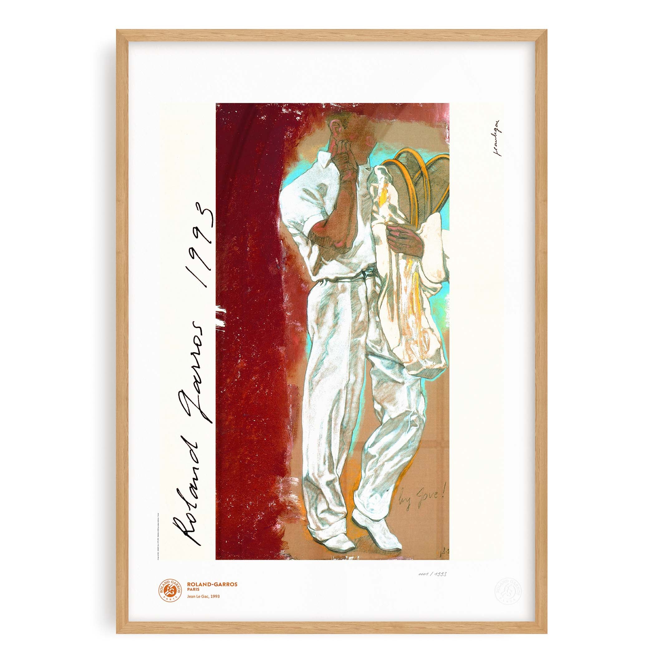 ÉDITION LIMITÉE PREMIUM - Affiche Roland-Garros 1993 par Jean LE GAC