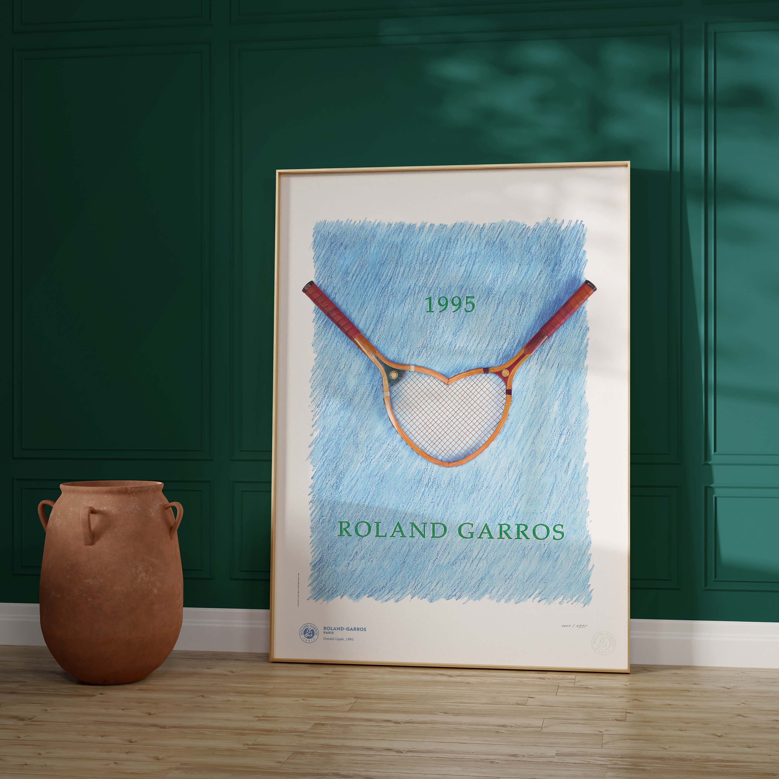 ÉDITION LIMITÉE PREMIUM - Affiche Roland-Garros 1995 par Donald LIPSKI