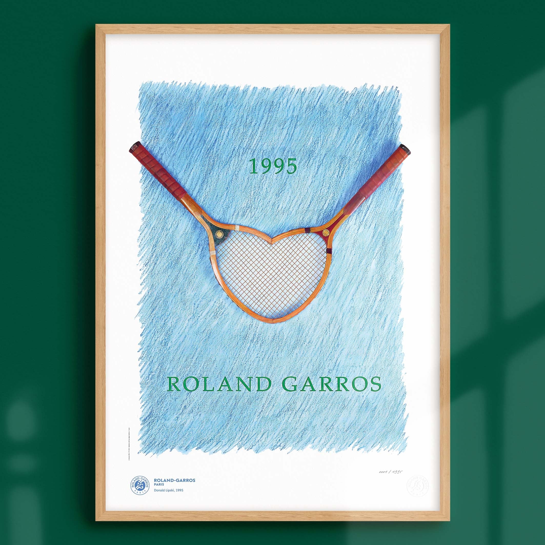 ÉDITION LIMITÉE PREMIUM - Affiche Roland-Garros 1995 par Donald LIPSKI