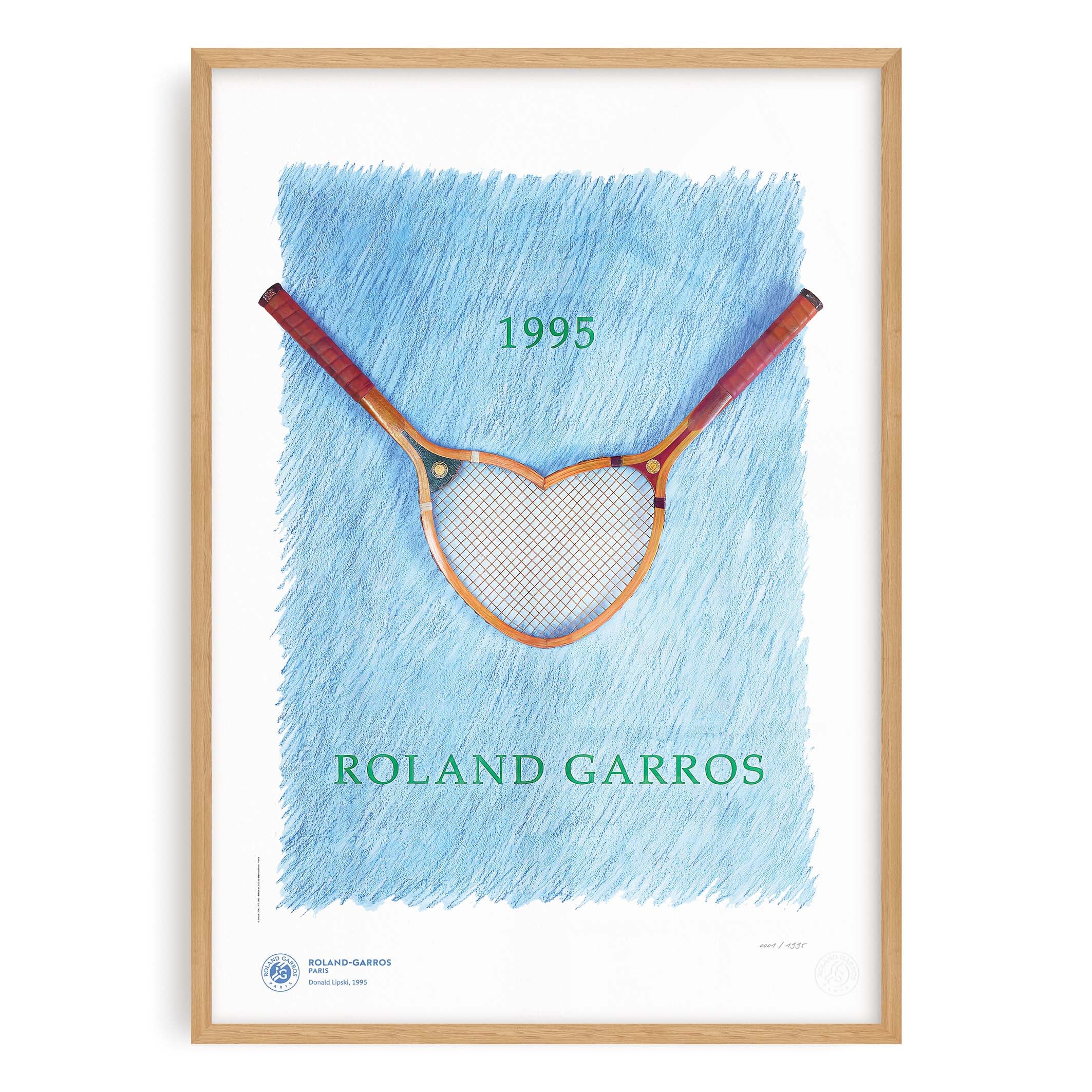 ÉDITION LIMITÉE PREMIUM - Affiche Roland-Garros 1995 par Donald LIPSKI