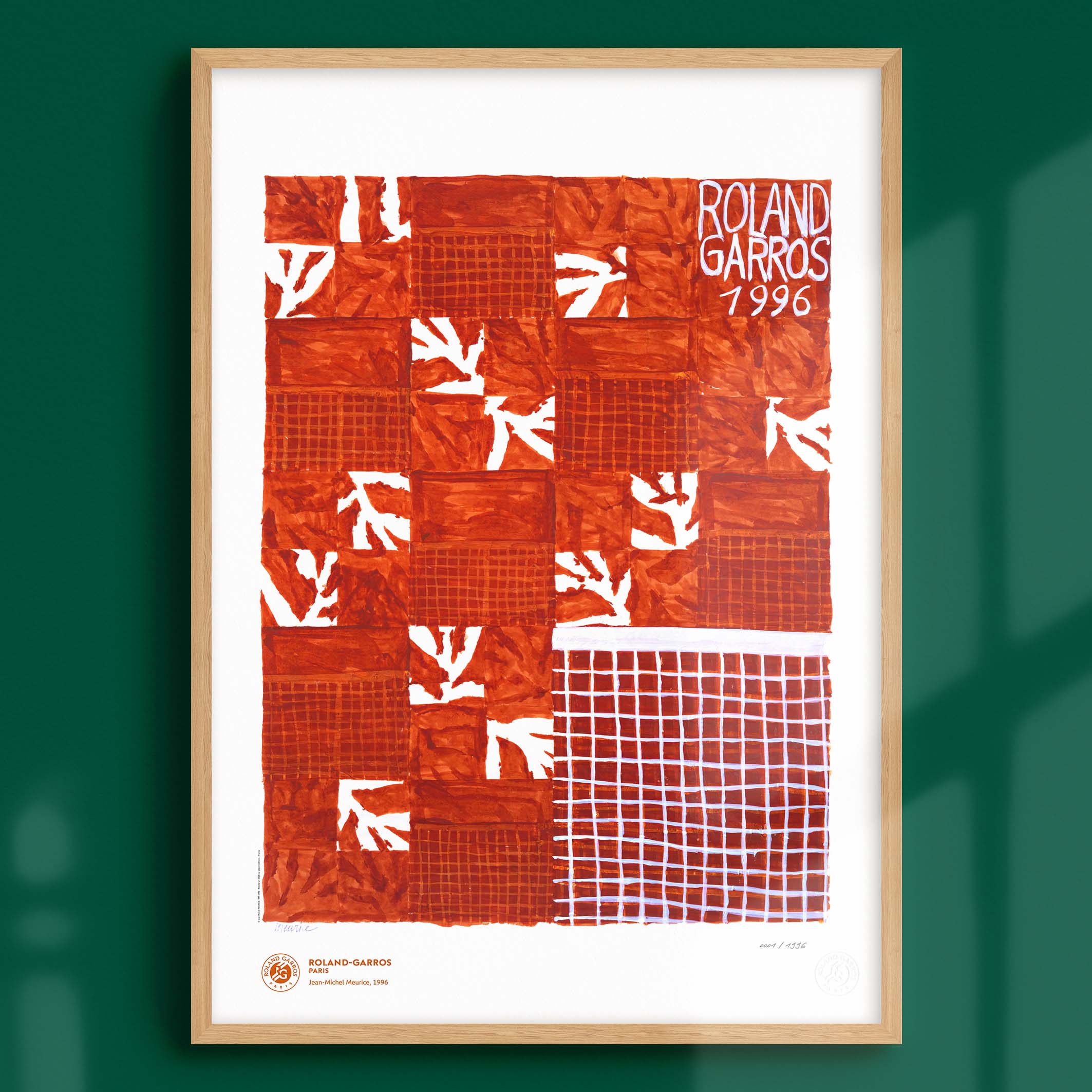ÉDITION LIMITÉE PREMIUM - Affiche Roland-Garros 1996 par Jean-Michel MEURICE
