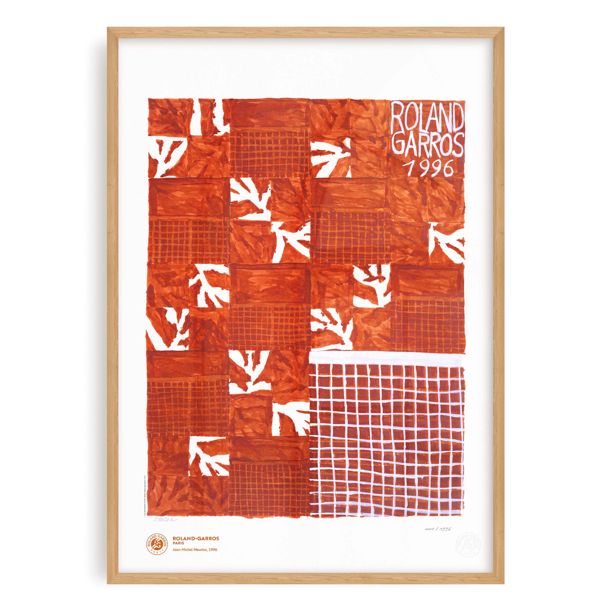 ÉDITION LIMITÉE PREMIUM - Affiche Roland-Garros 1996 par Jean-Michel MEURICE