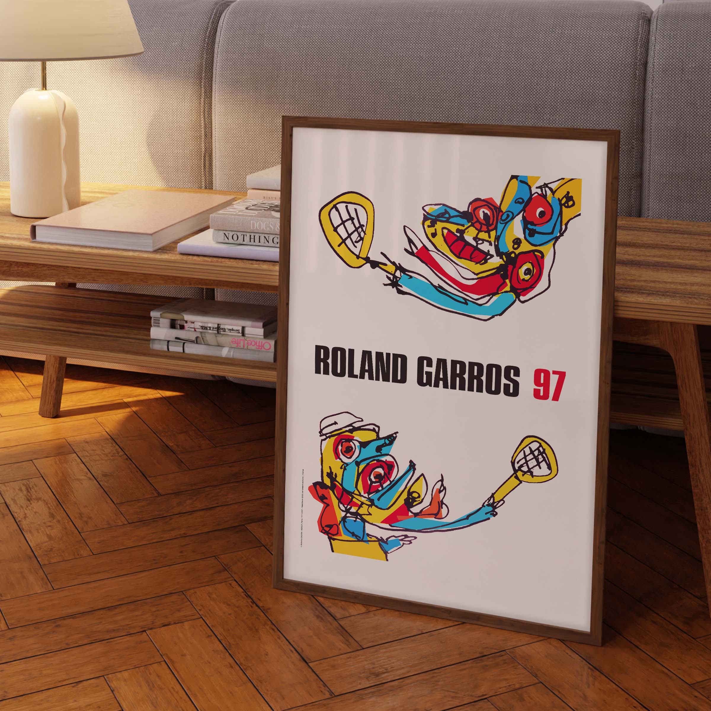 Affiche "Les Imparfaits" Roland-Garros 1997 par Antonio SAURA