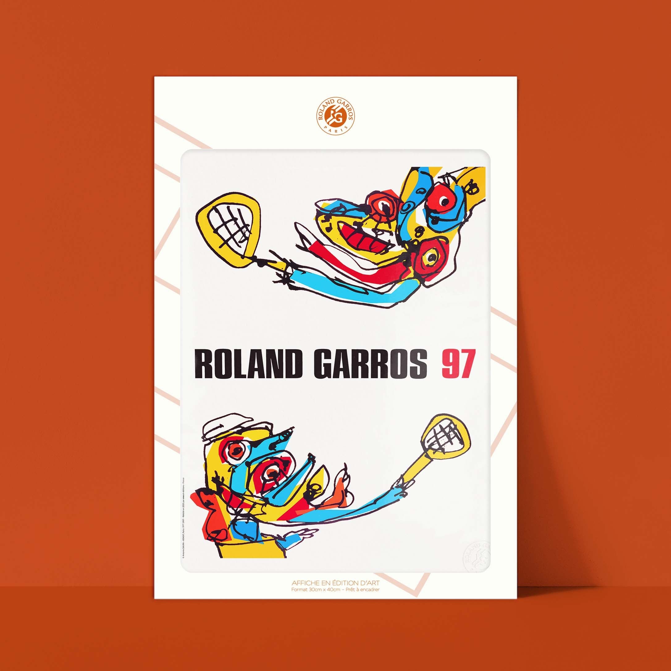 Affiche Roland-Garros 1997 par Antonio SAURA