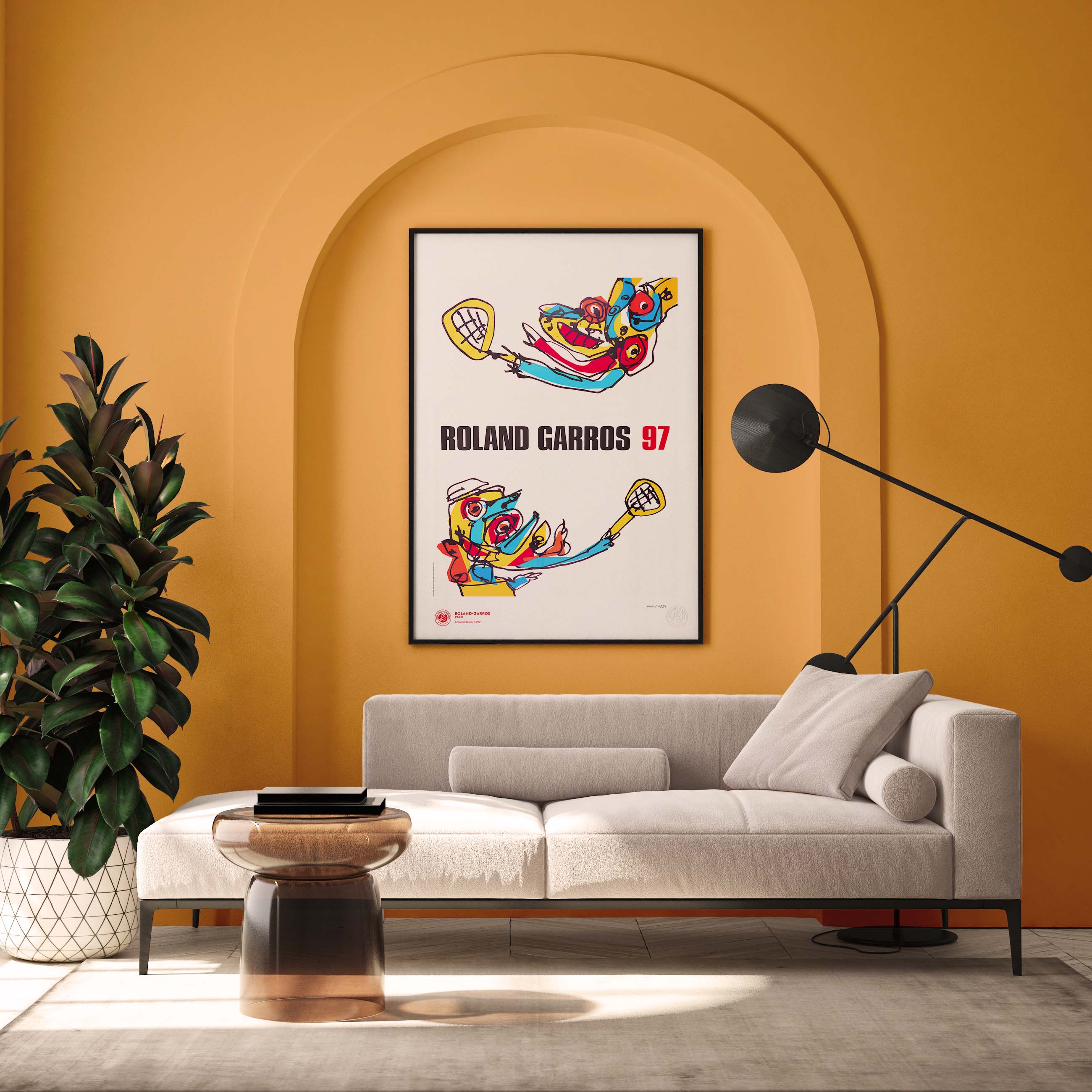 ÉDITION LIMITÉE PREMIUM - Affiche Roland-Garros 1997 par Antonio SAURA