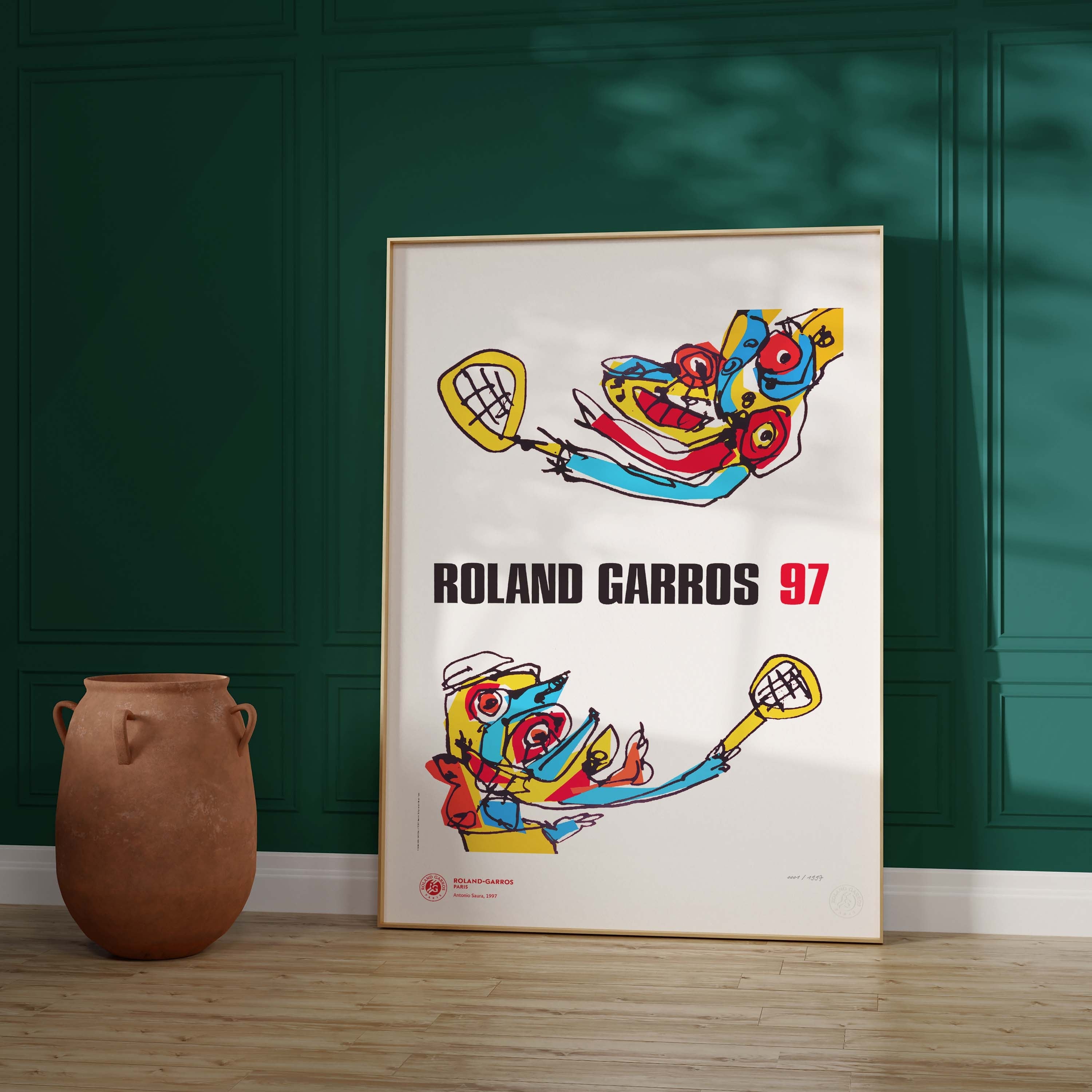 ÉDITION LIMITÉE PREMIUM - Affiche Roland-Garros 1997 par Antonio SAURA