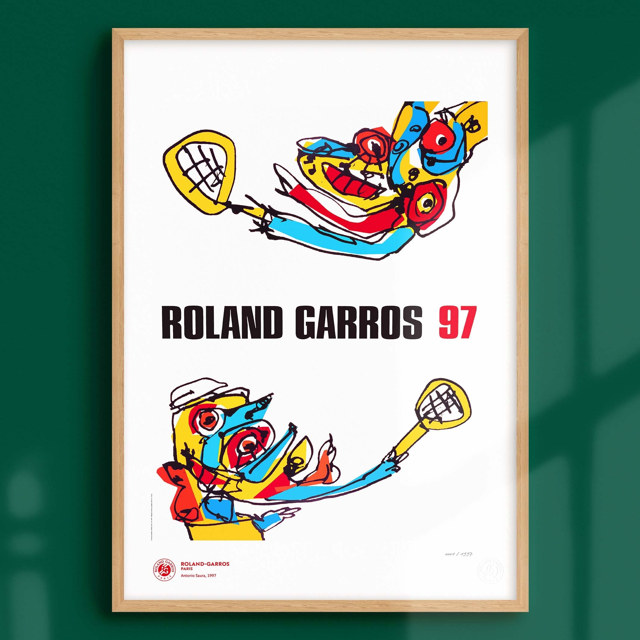 ÉDITION LIMITÉE PREMIUM - Affiche Roland-Garros 1997 par Antonio SAURA
