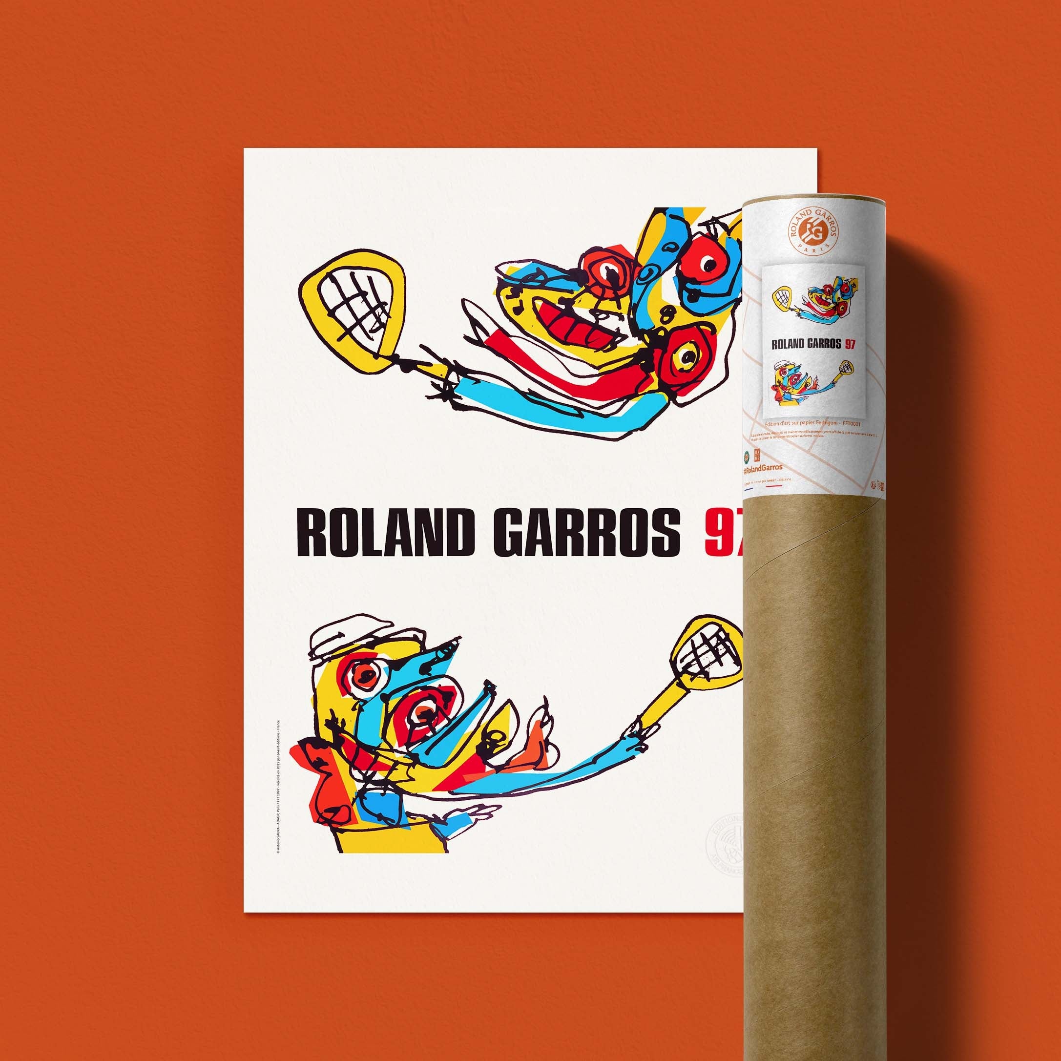 Affiche Roland-Garros 1997 par Antonio SAURA