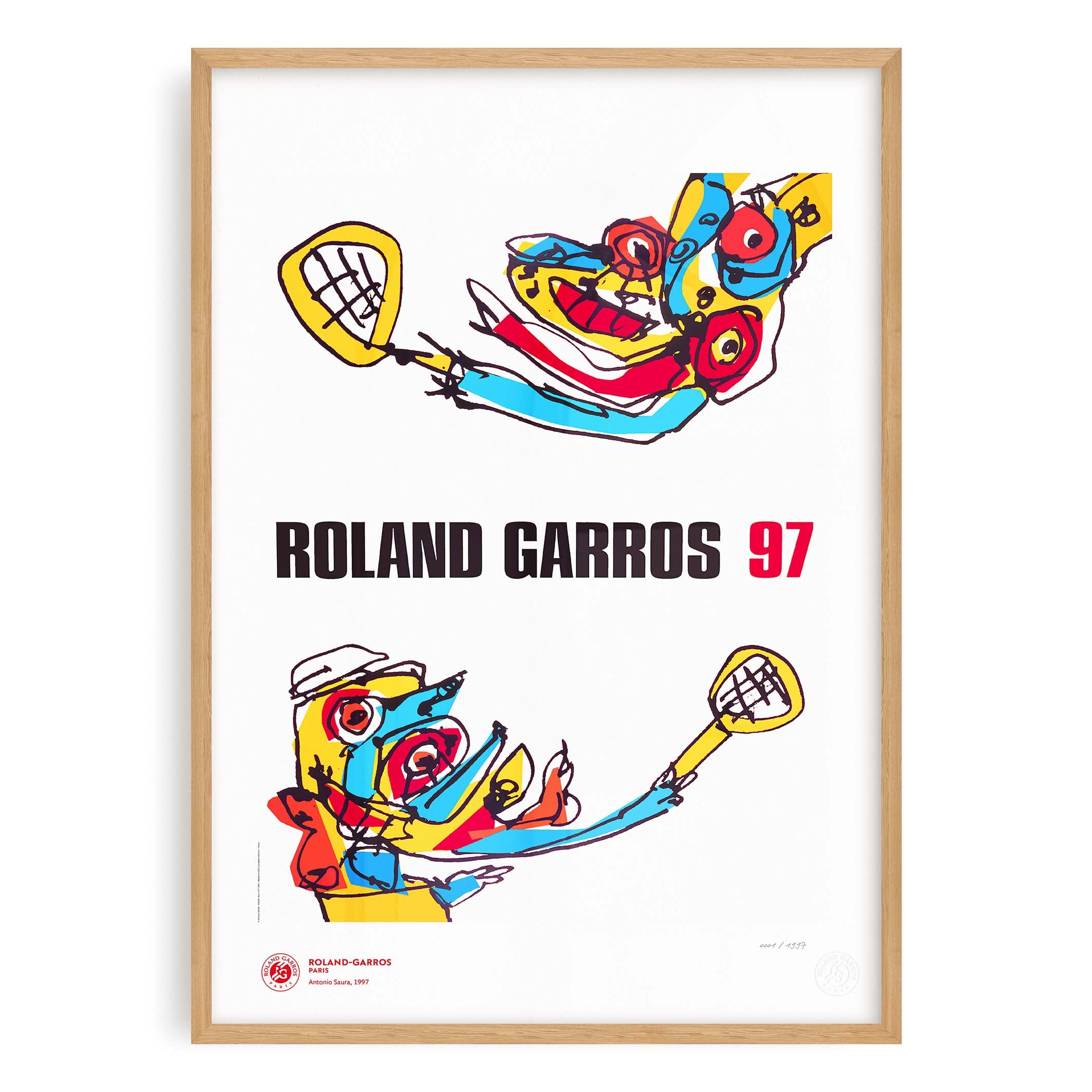 ÉDITION LIMITÉE PREMIUM - Affiche Roland-Garros 1997 par Antonio SAURA