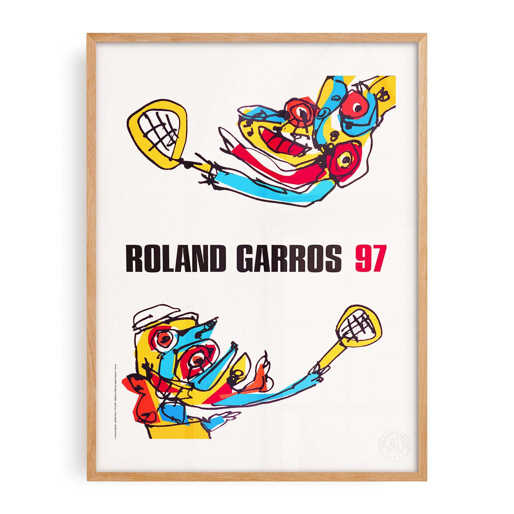Affiche Roland-Garros 1997 par Antonio SAURA
