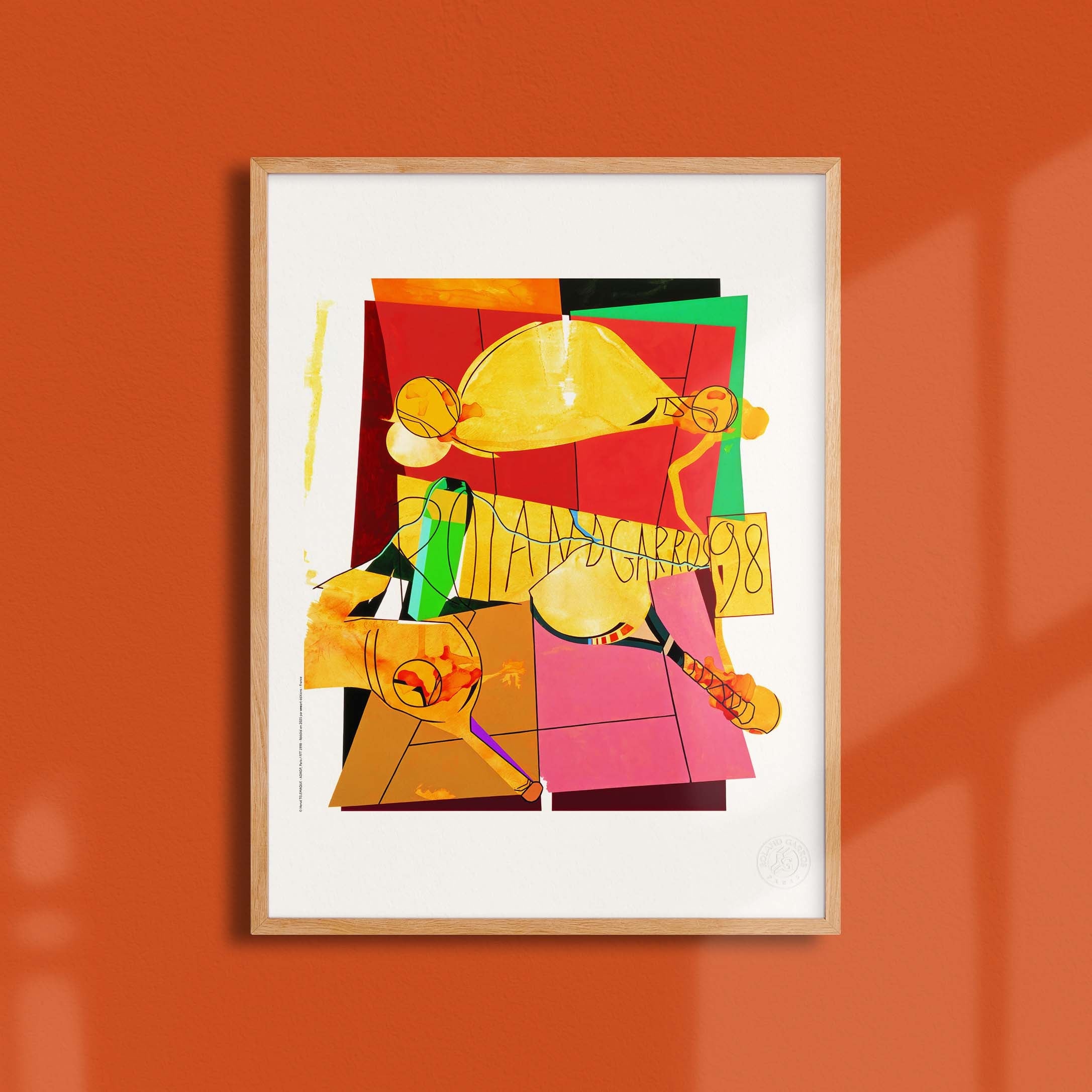 Affiche Roland-Garros 1998 par Hervé TELEMAQUE