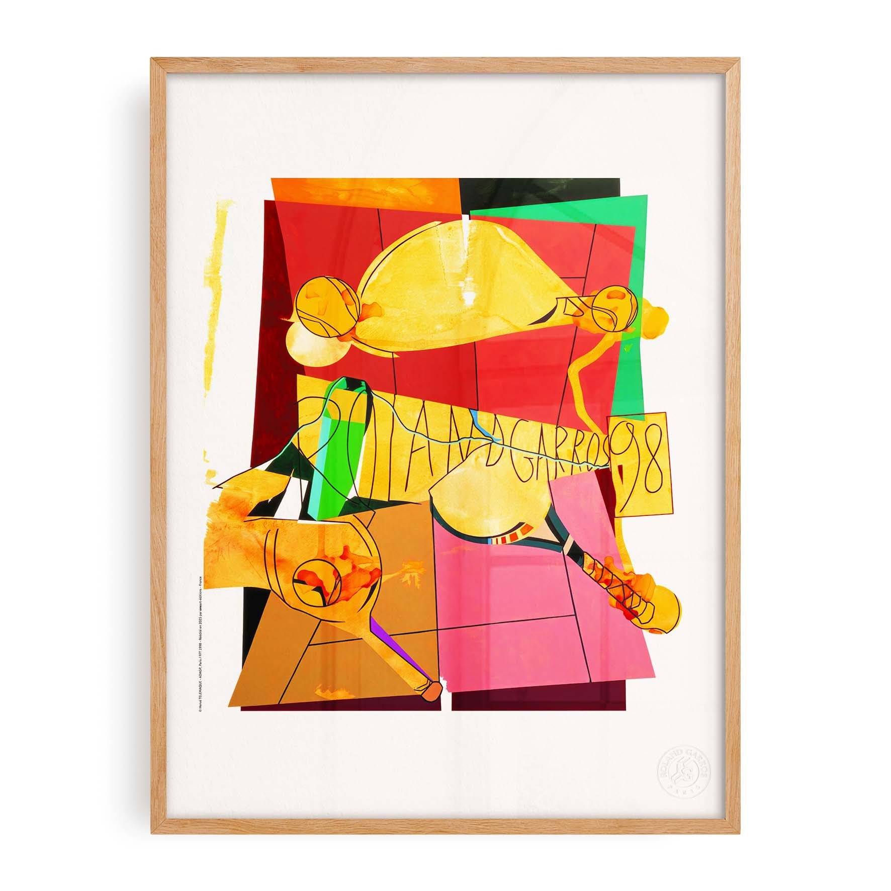 Affiche "Les Imparfaits" Roland-Garros 1998 par Hervé TELEMAQUE