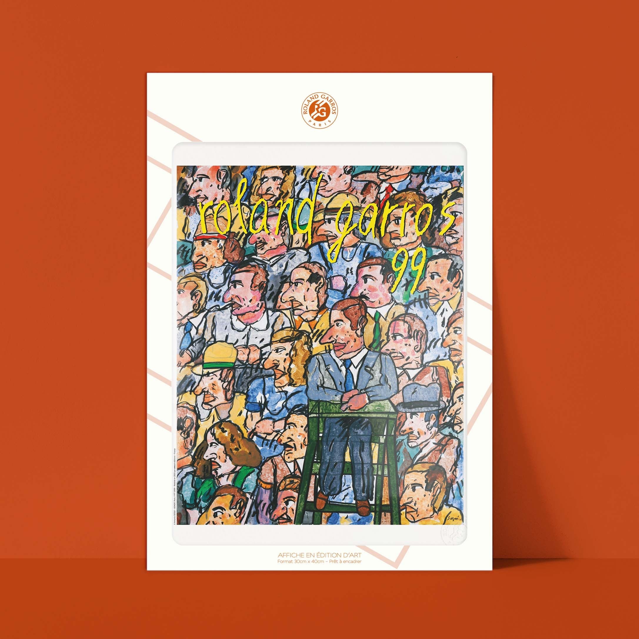 Affiche Roland-Garros 1999 par Antonio SEGUI