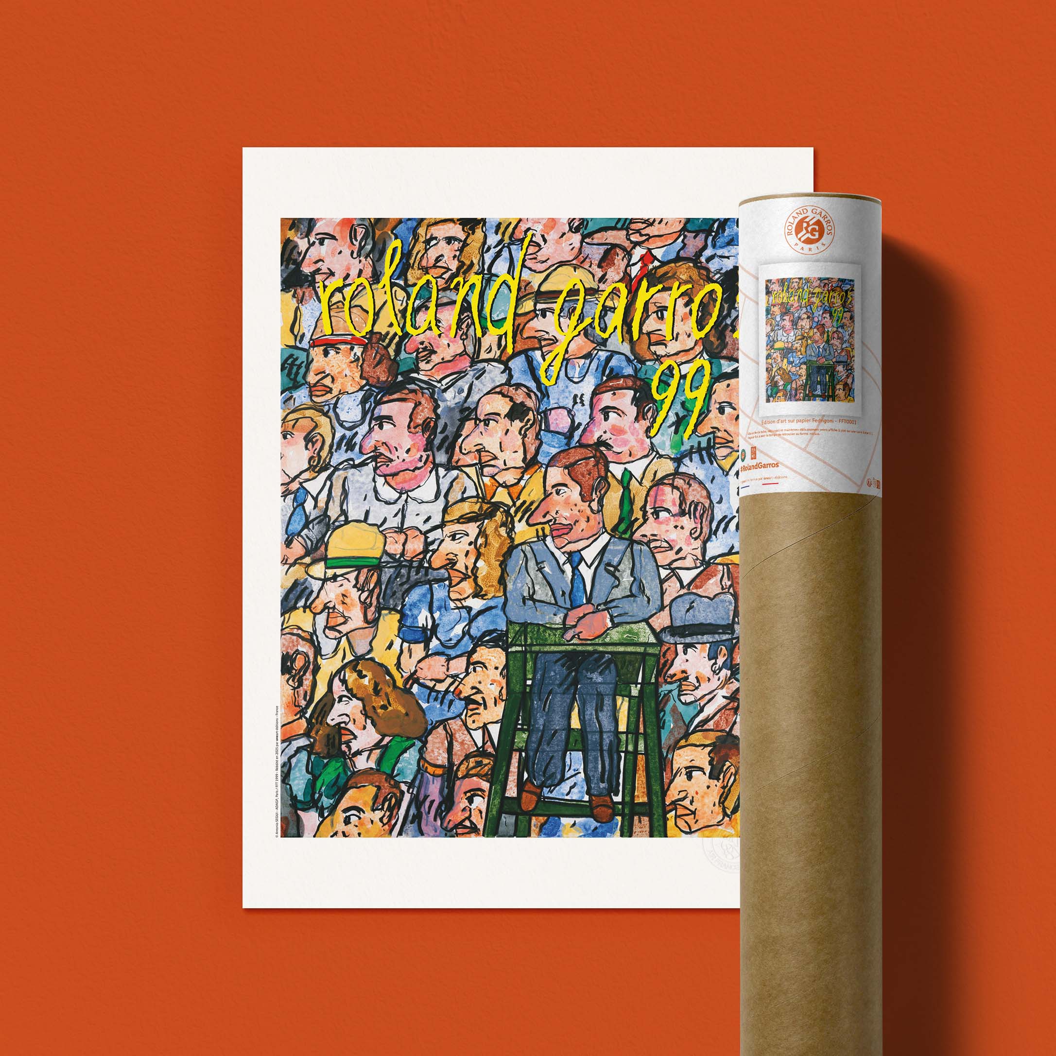 Affiche Roland-Garros 1999 par Antonio SEGUI