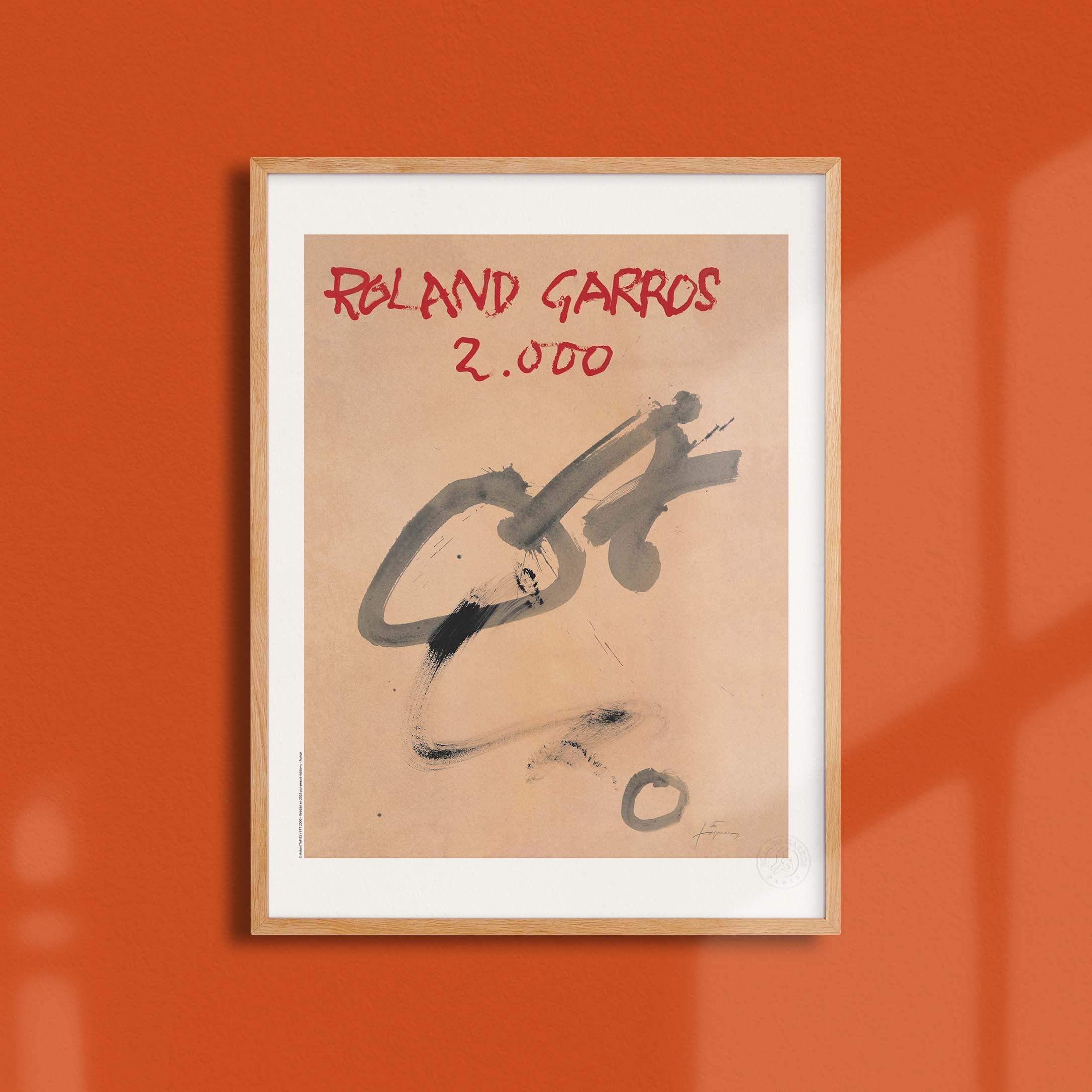 Affiche Roland-Garros 2000 par Antoni TAPIES